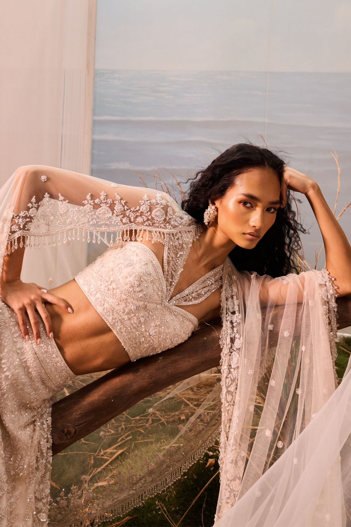 Ivory Lehenga Set