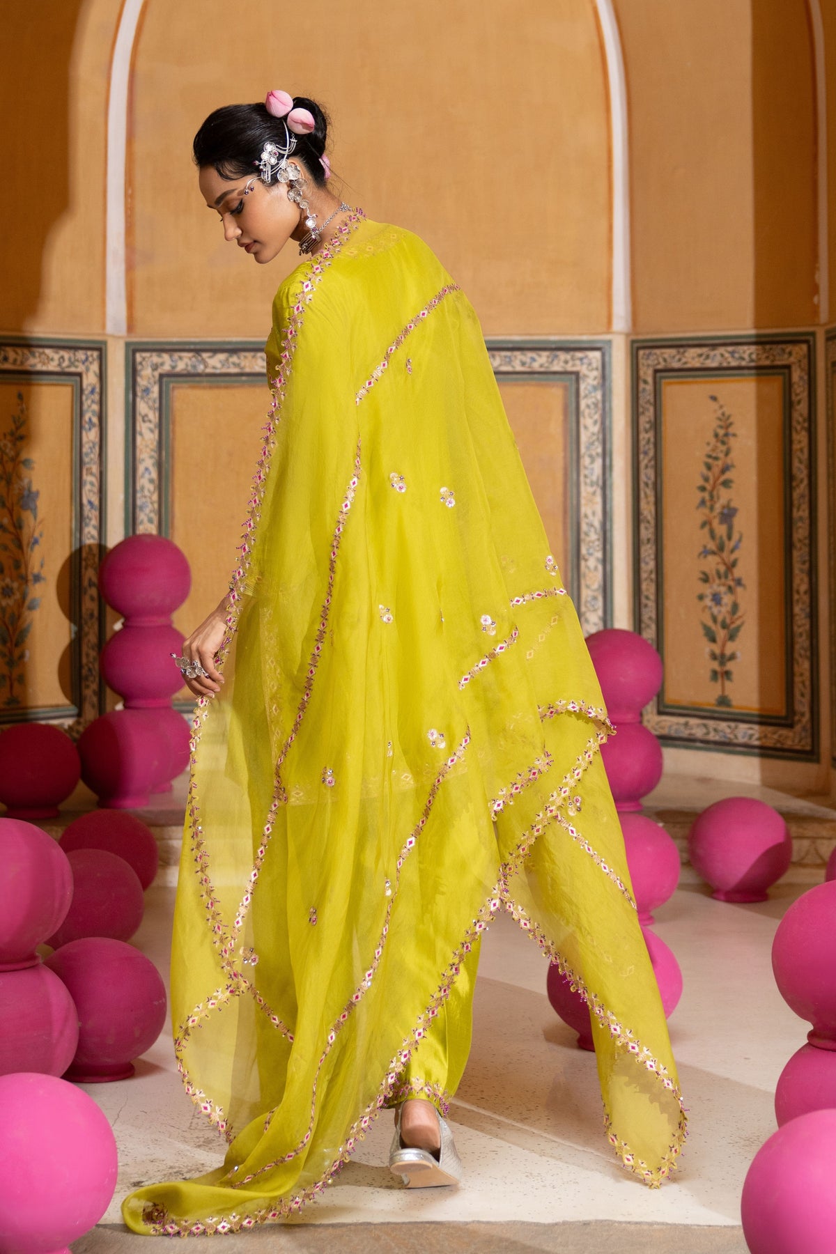 Long Panel Kurta Set