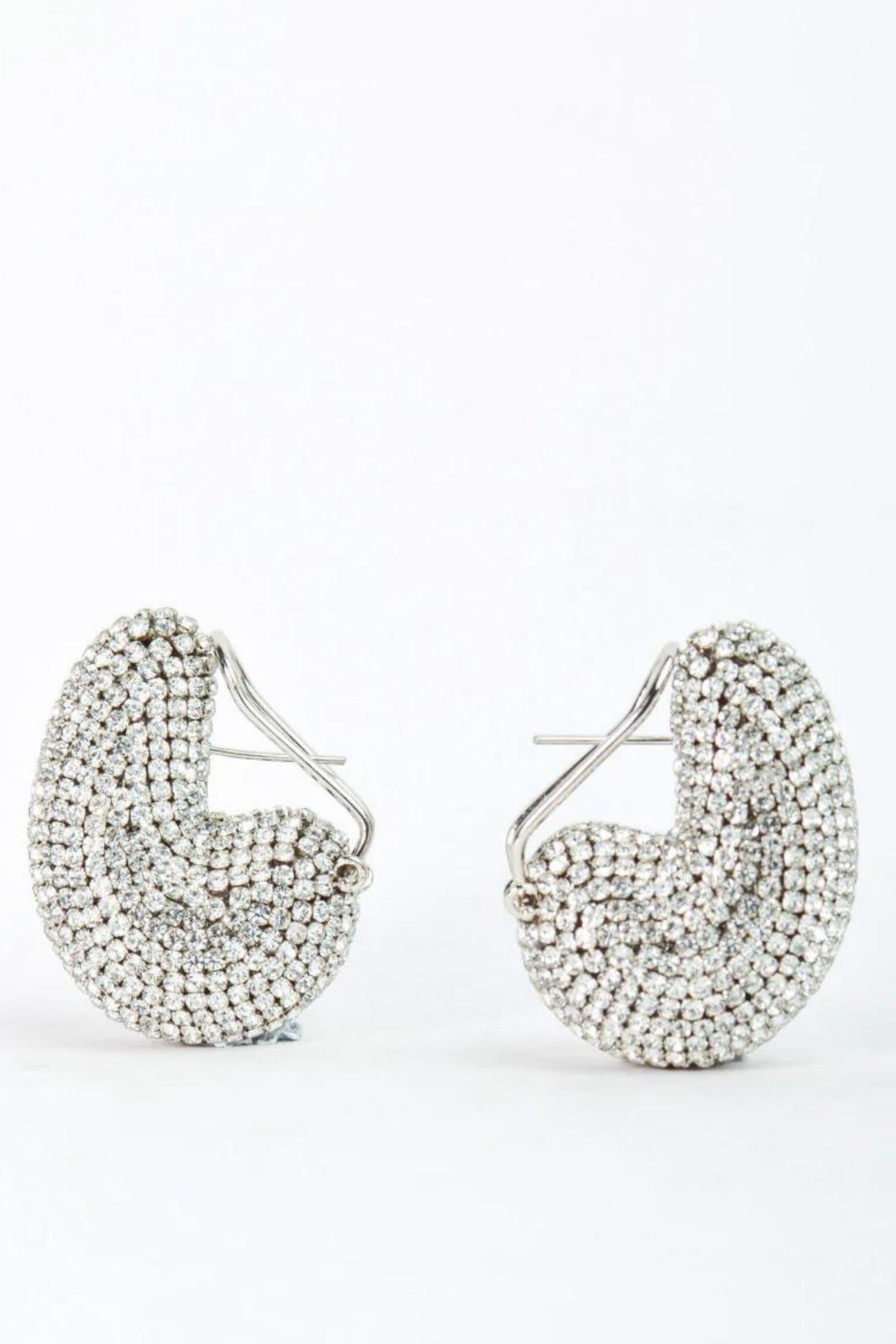 Kaju Earrings In Sparkling White