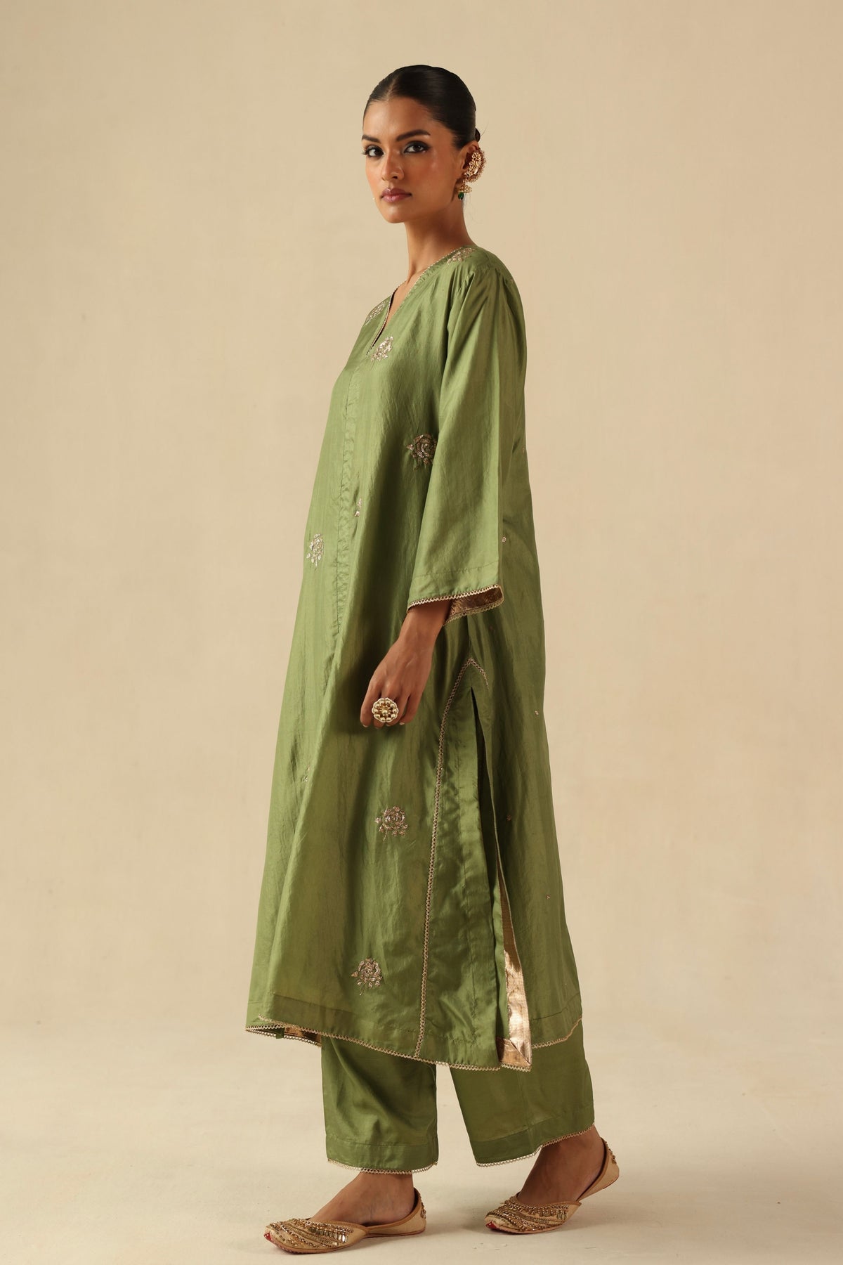 Green Kohinoor Kurta Set