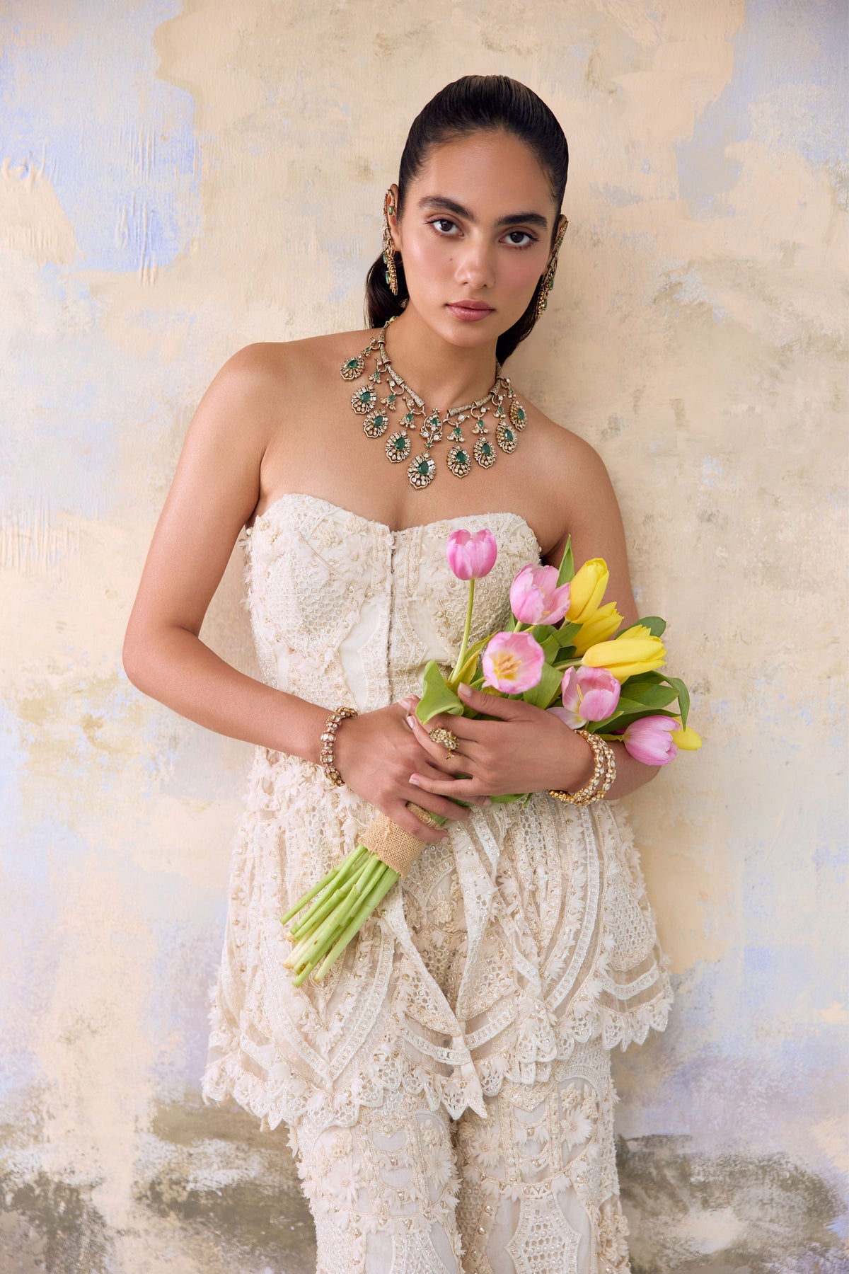 Faye Peplum Sharara Set