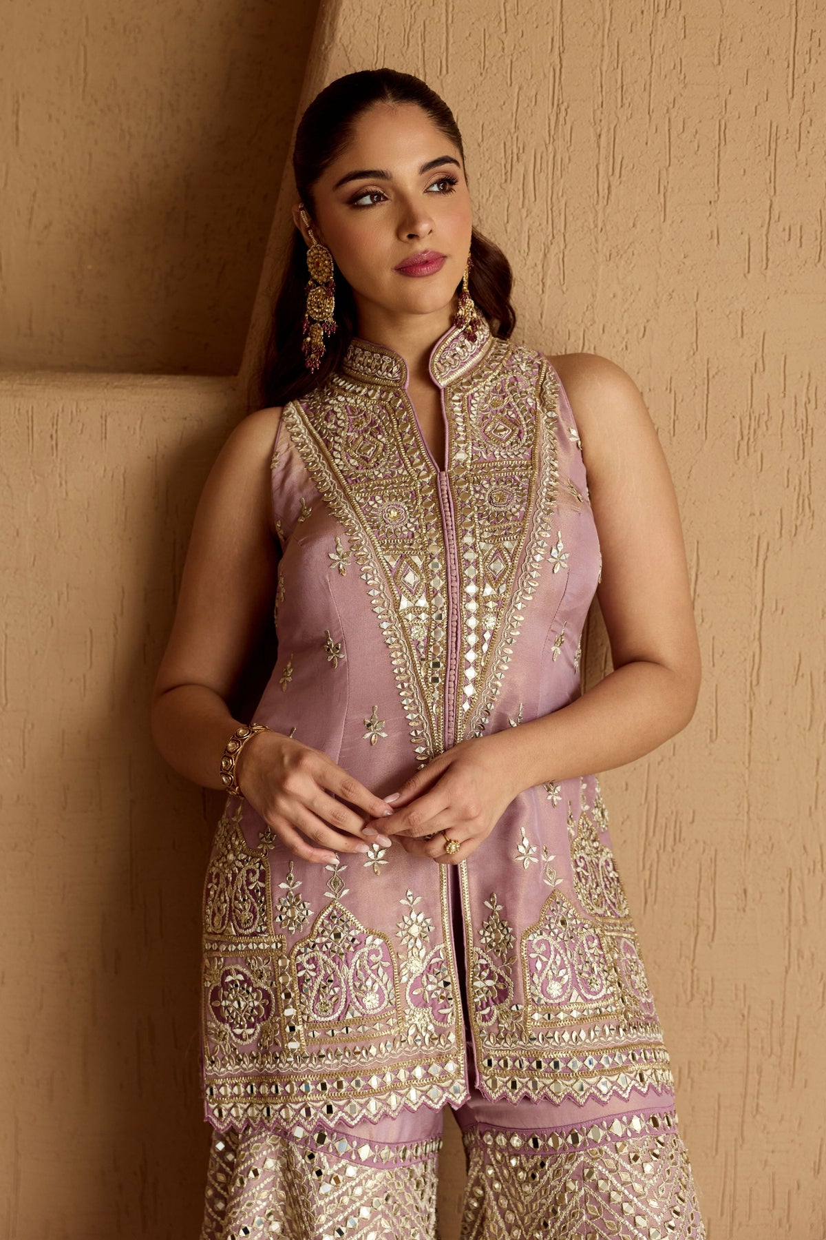 Lilac Kurta Garara Set
