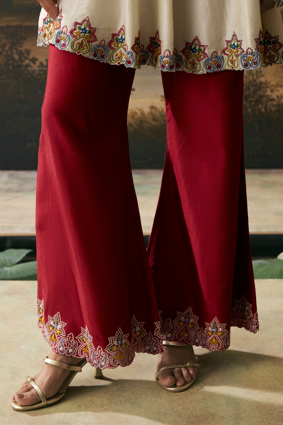 Ivory Applique Kurta Set