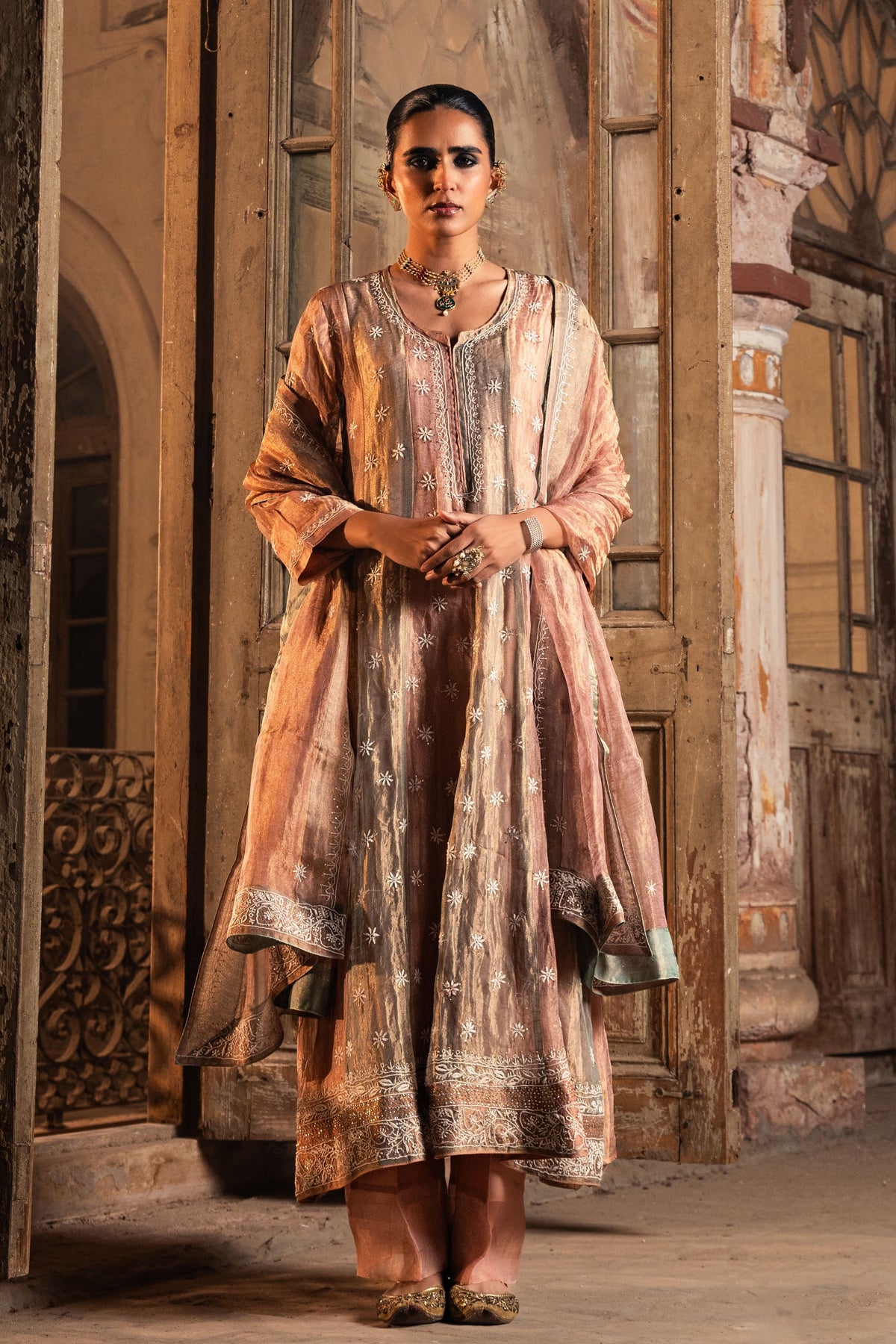 Rose Pink Anarkali Set