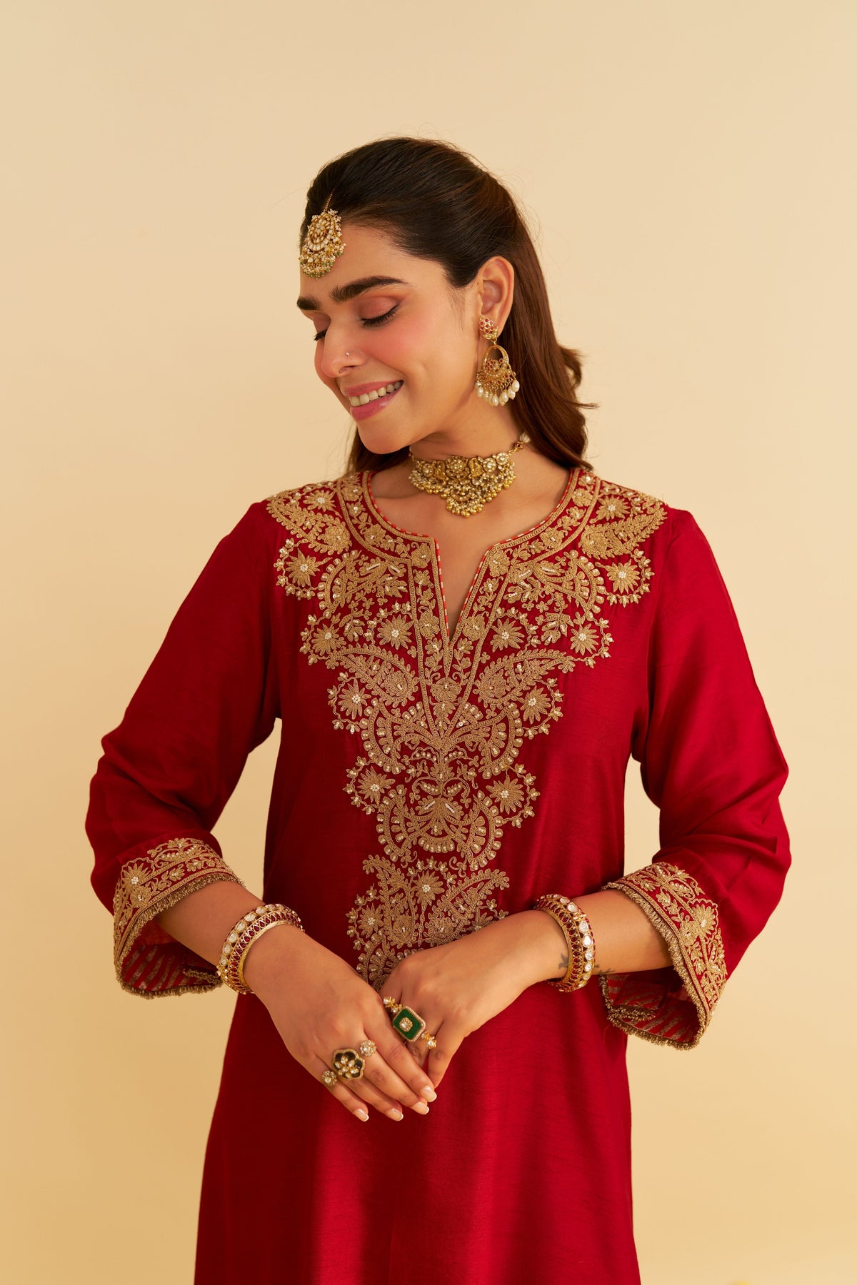 Hiba Red Salwar Set