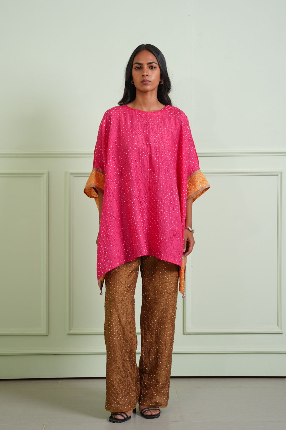 Mocha Bandhani Pants