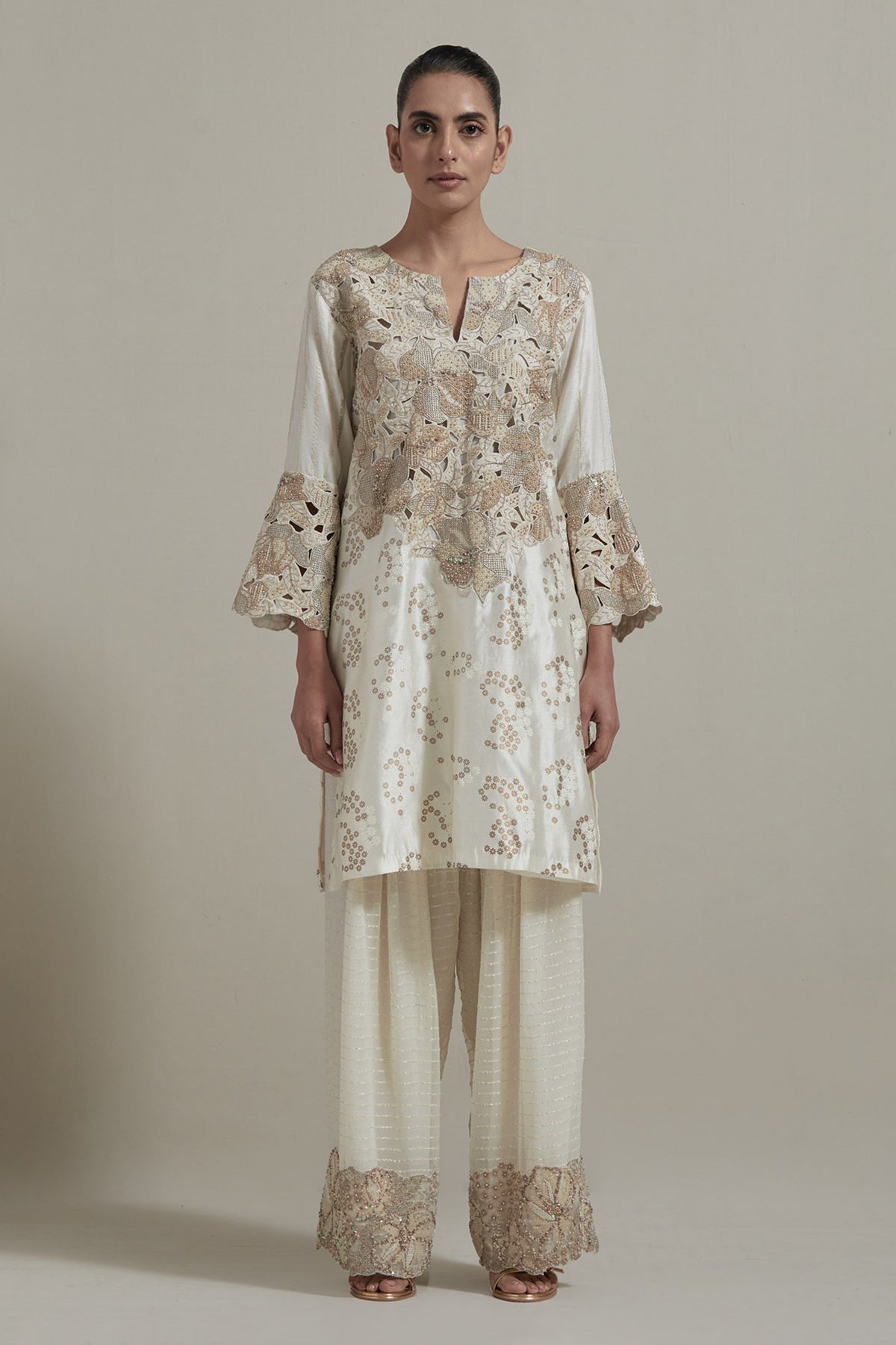 Ivory Cutwork Kurta Set
