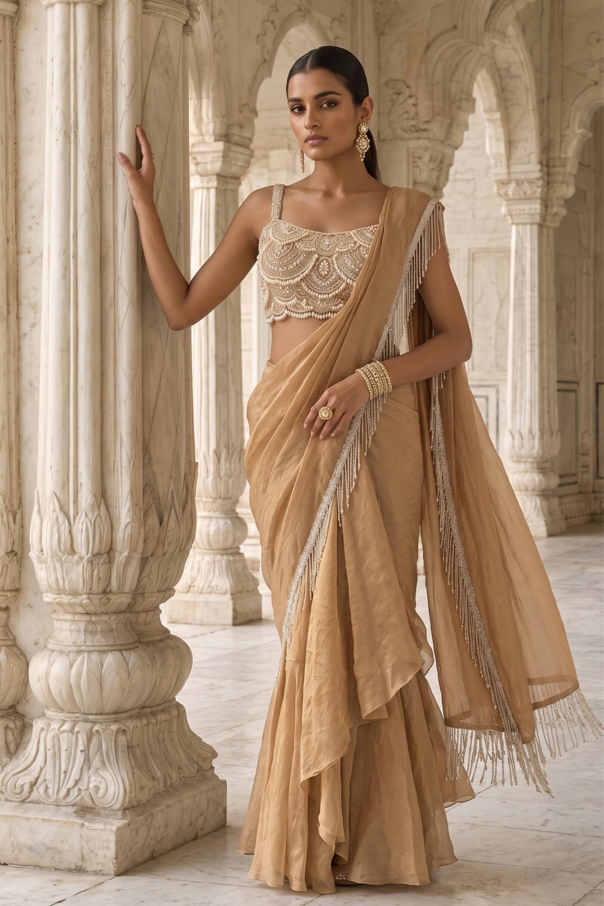 Muktavali Draped Saree Set