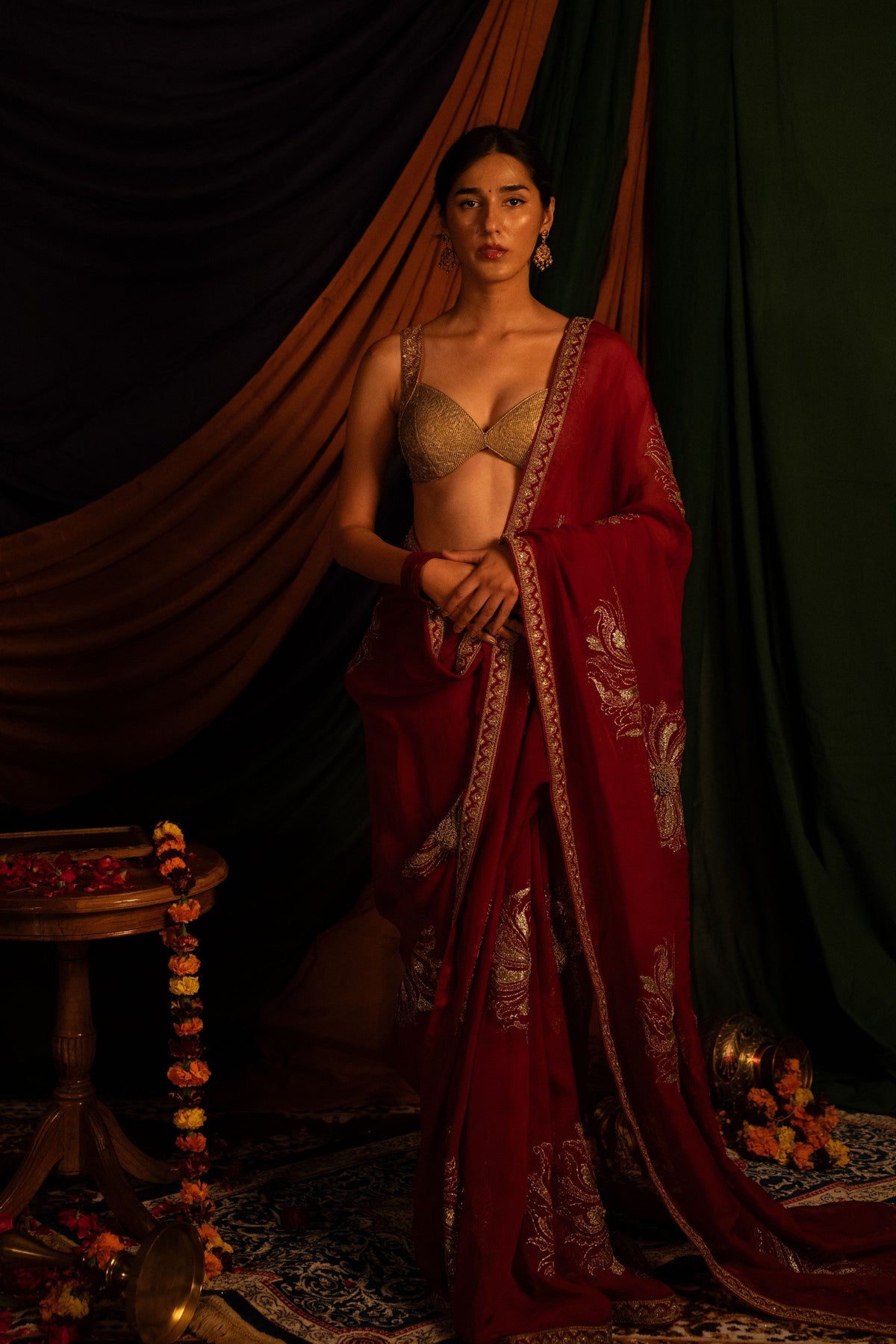 Rakt Prabha Saree Set