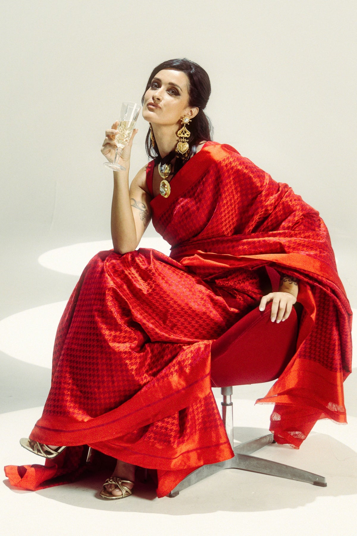 The Red Snapper Saree