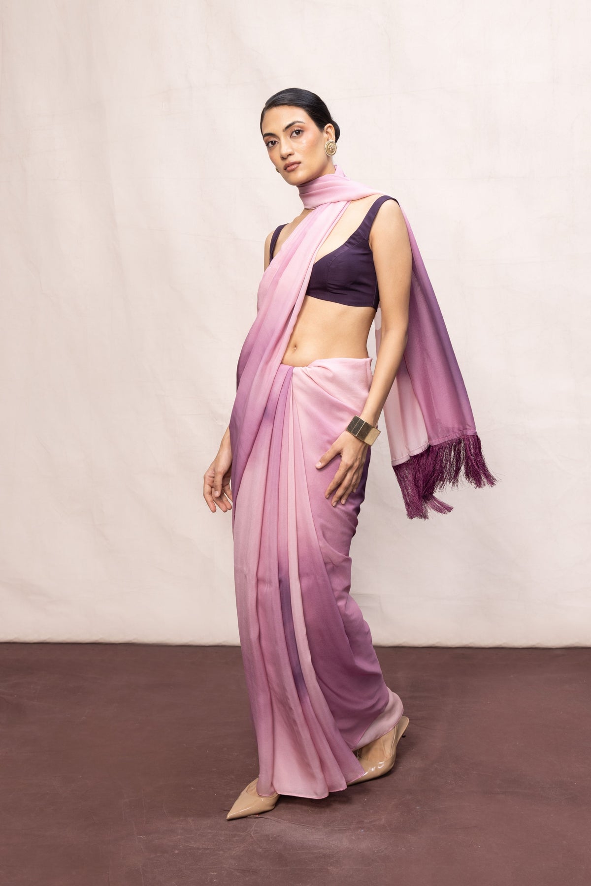 Purple & Pink Ombre Saree