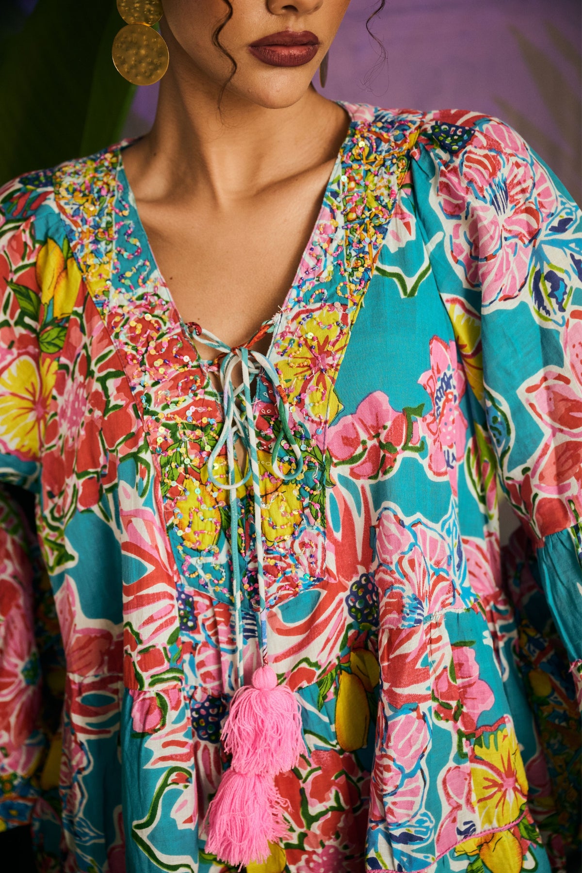 Flora V-neck Mini