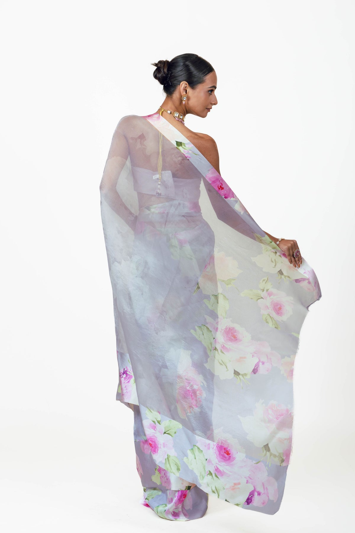 Alea Lavender Organza Saree