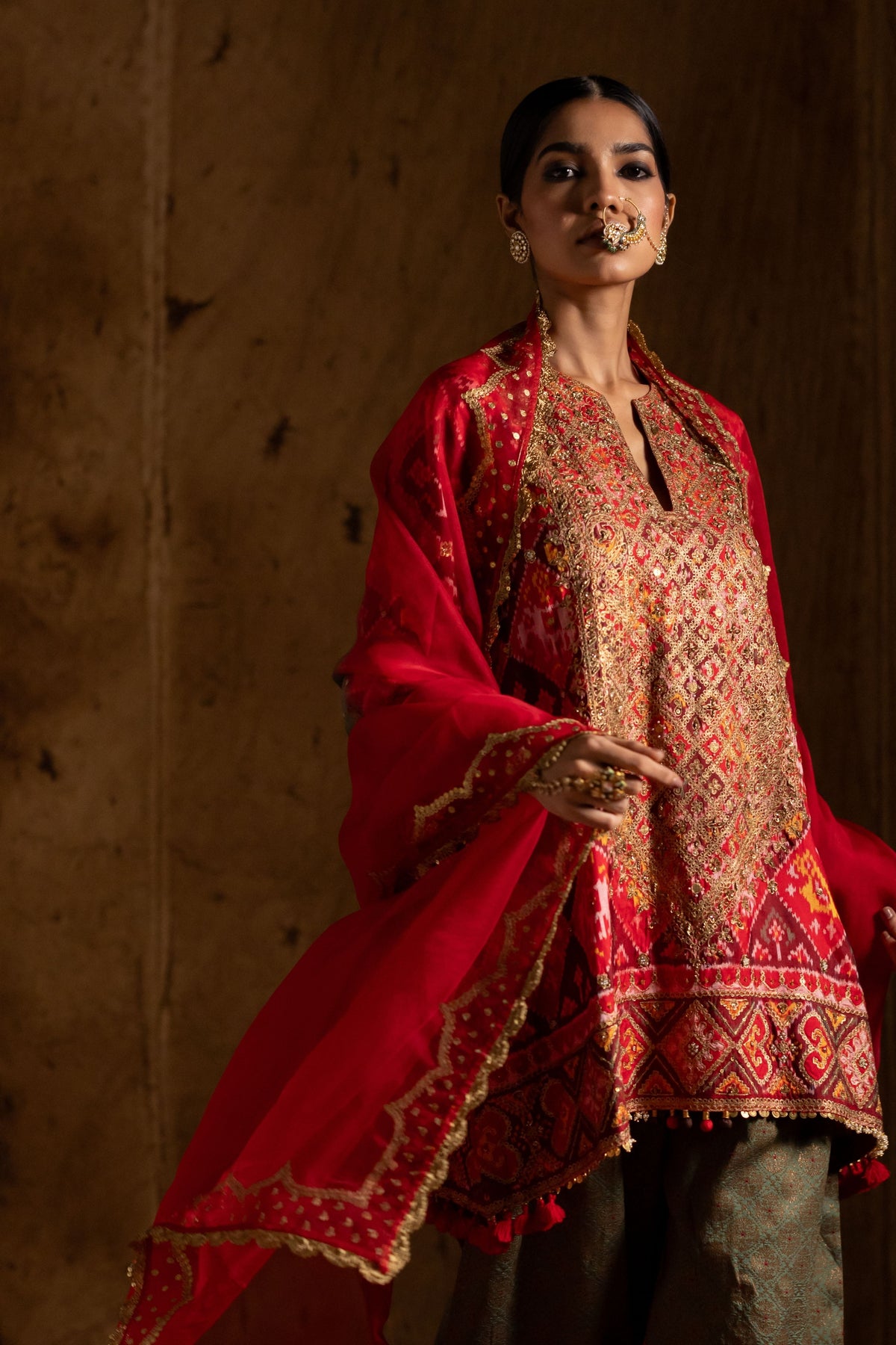 Red Dupatta