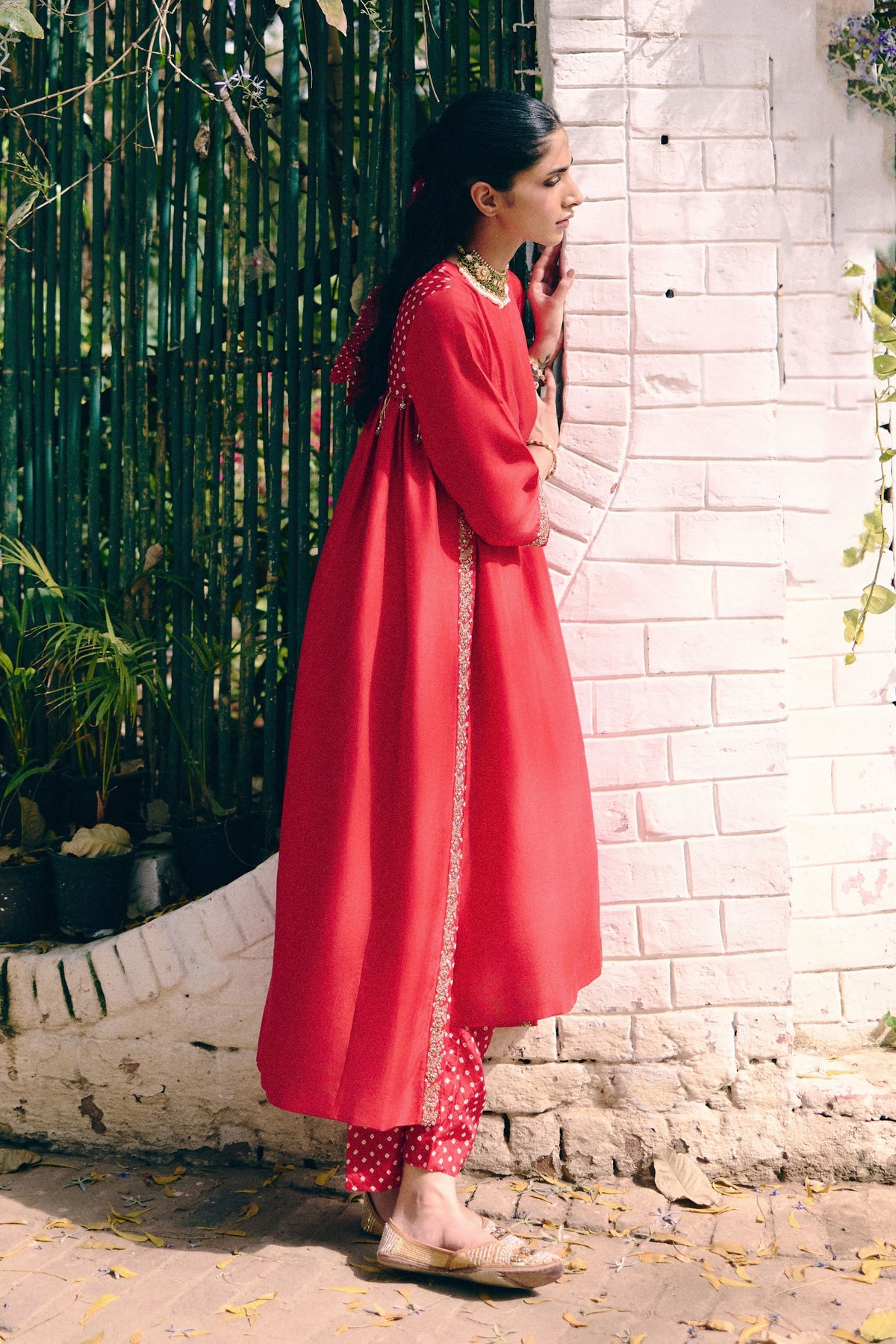 Whispers Bandhani Kurta Set