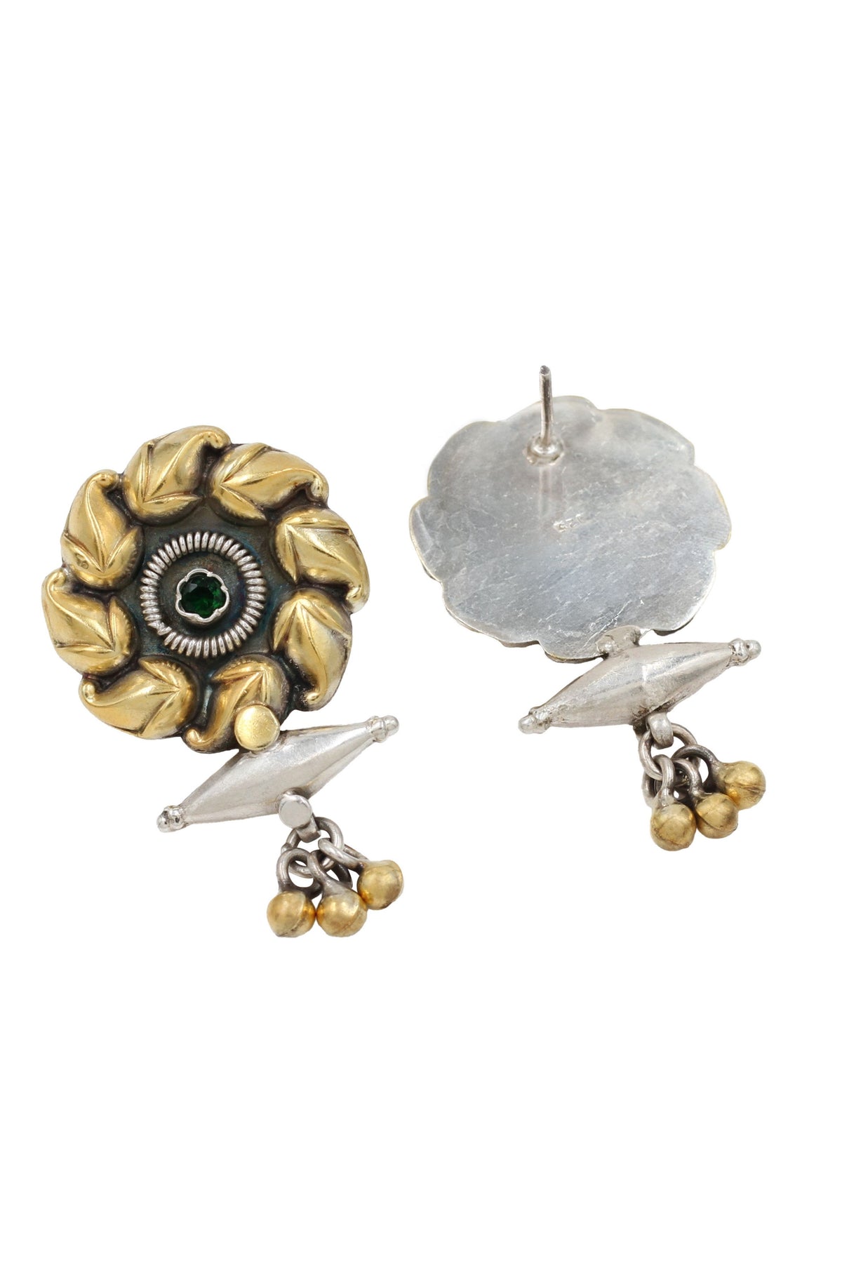 Silver Handcrafted Earrings in Gold