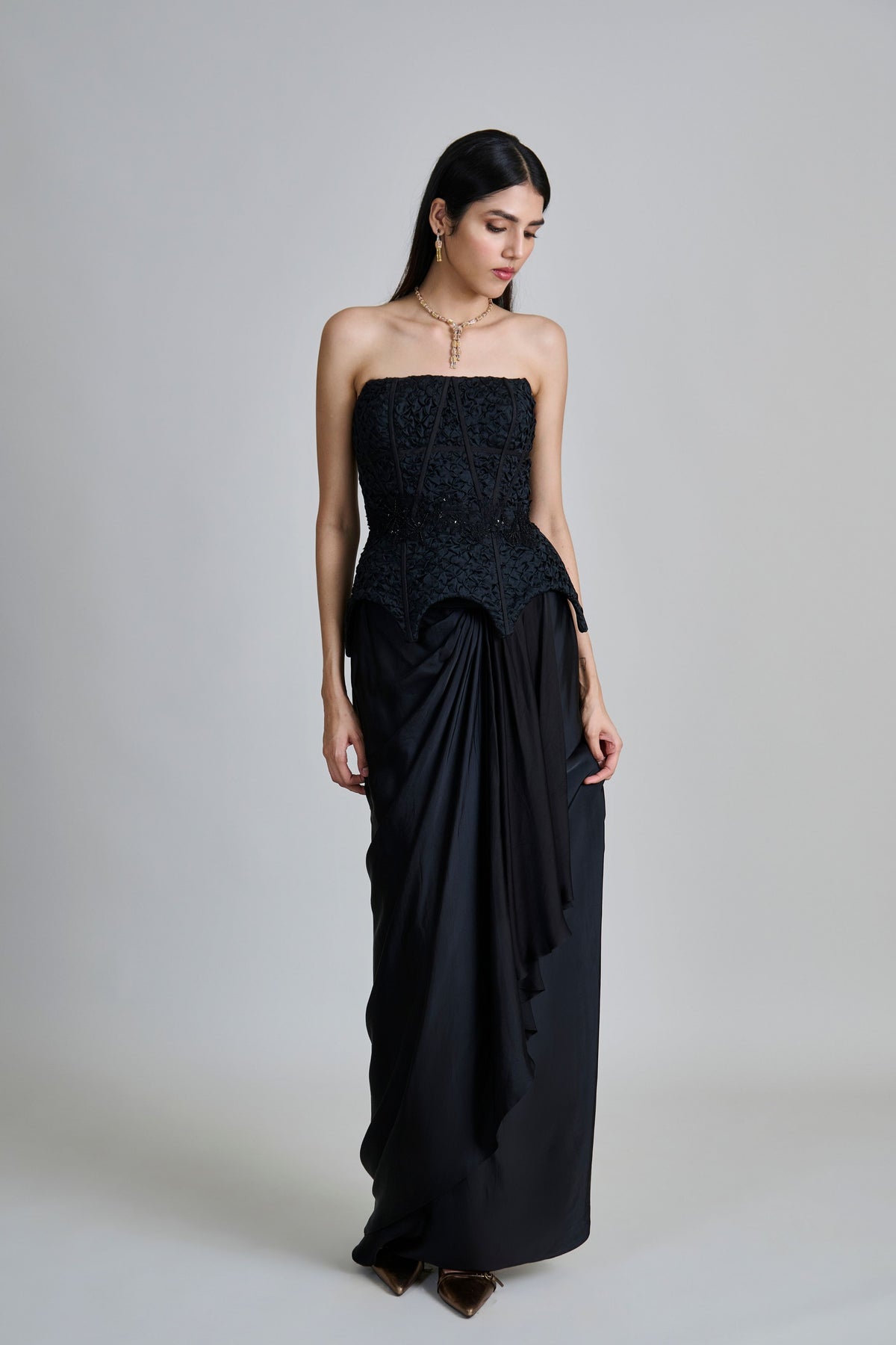 Ciara Black Skirt Set