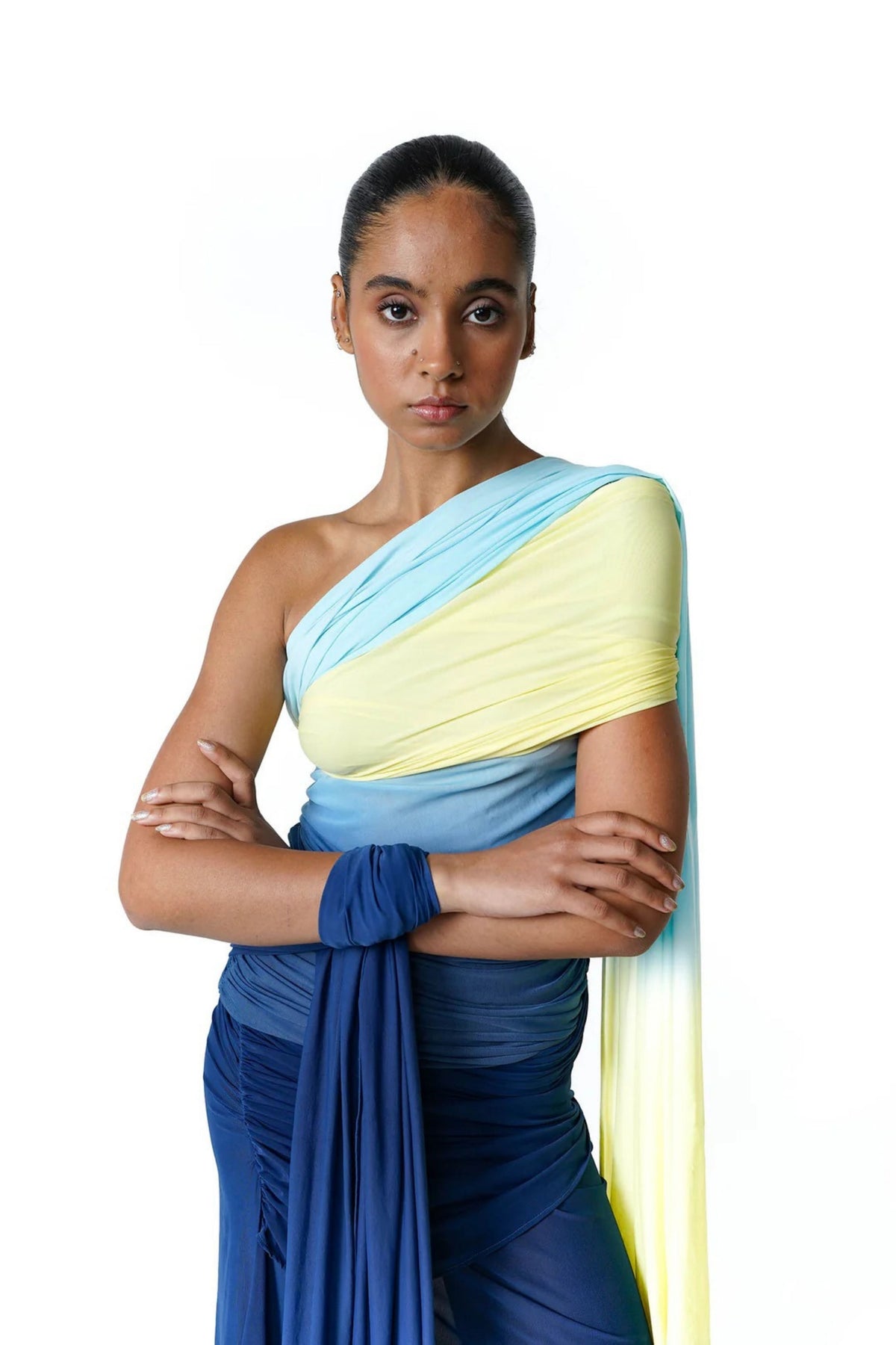 Blue Hues Saree Dress