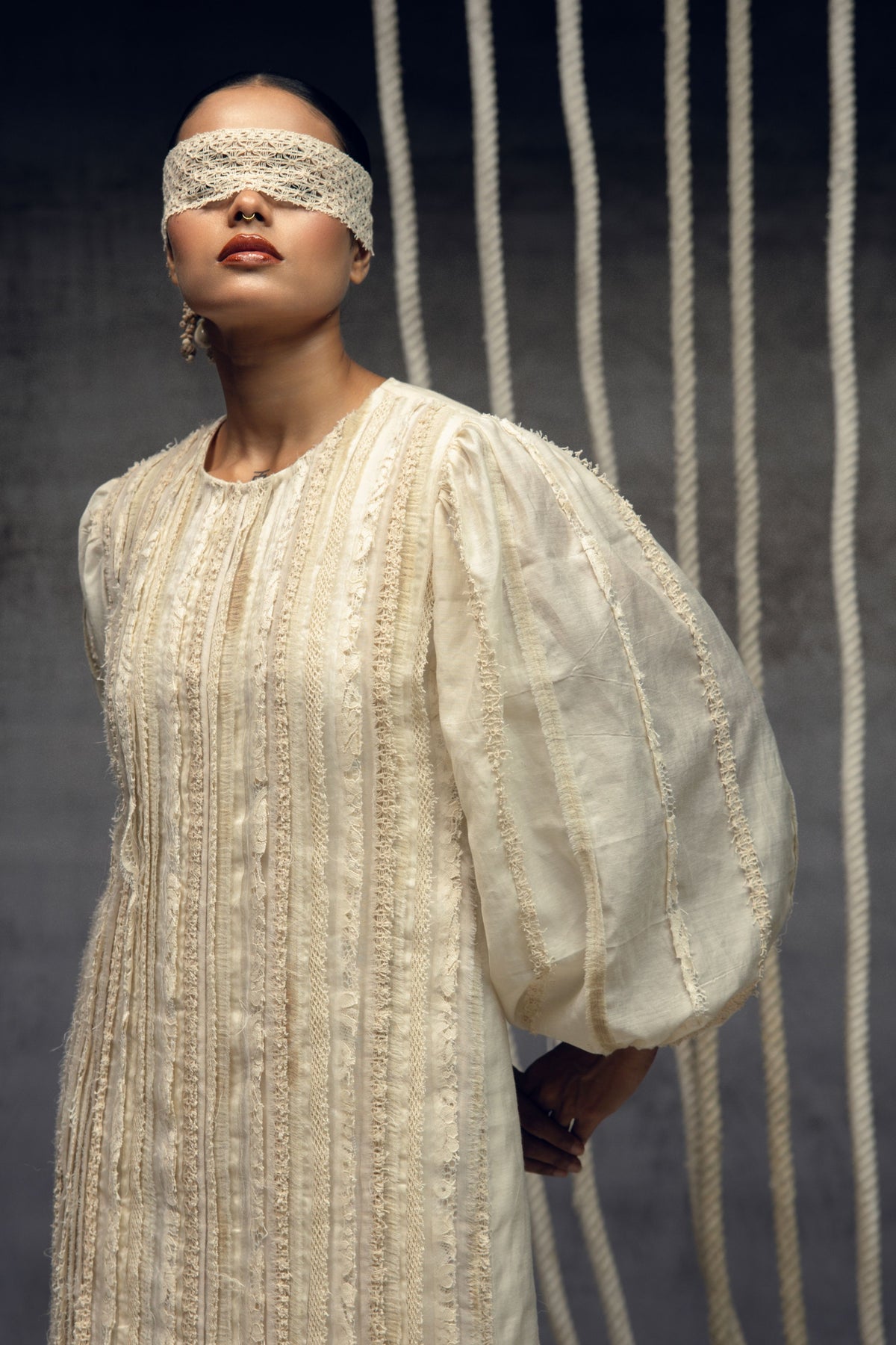 Ivory  Fringing Dress