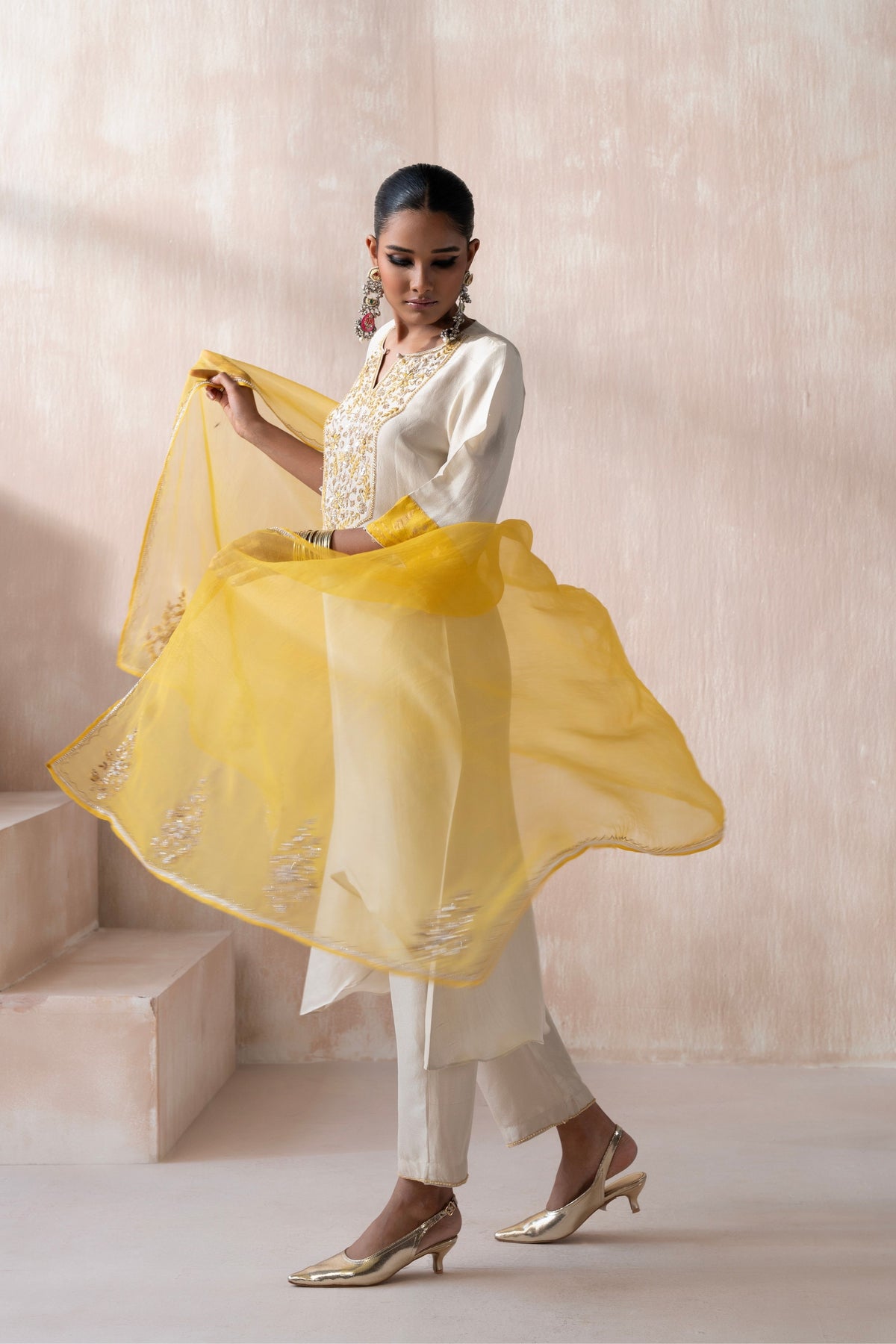 High Low Kurta Set