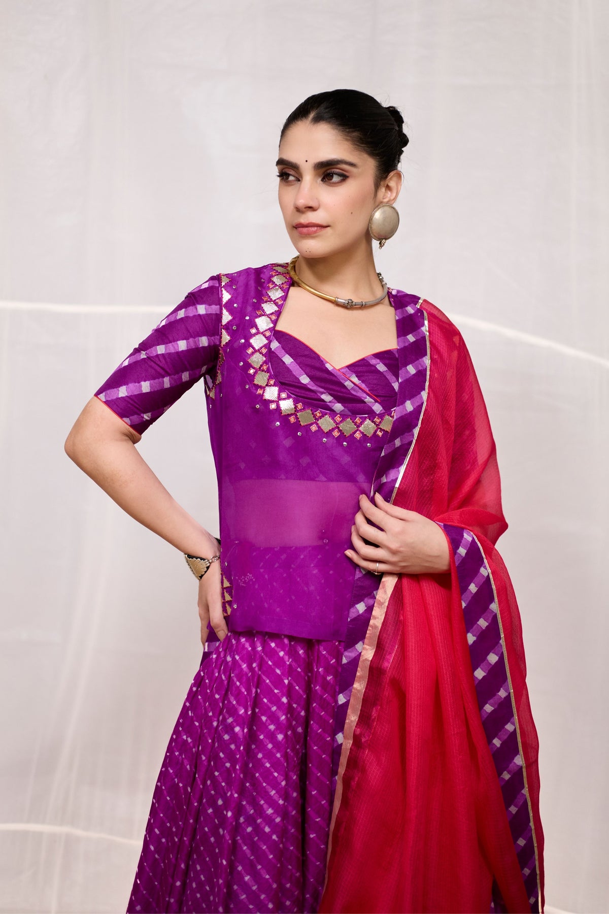 Purple Rela Lehenga Set