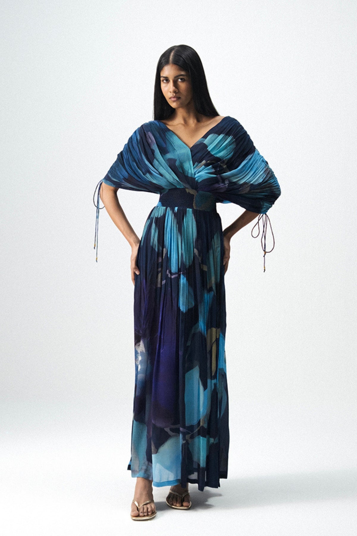 Blue Lagoon Draped Dress