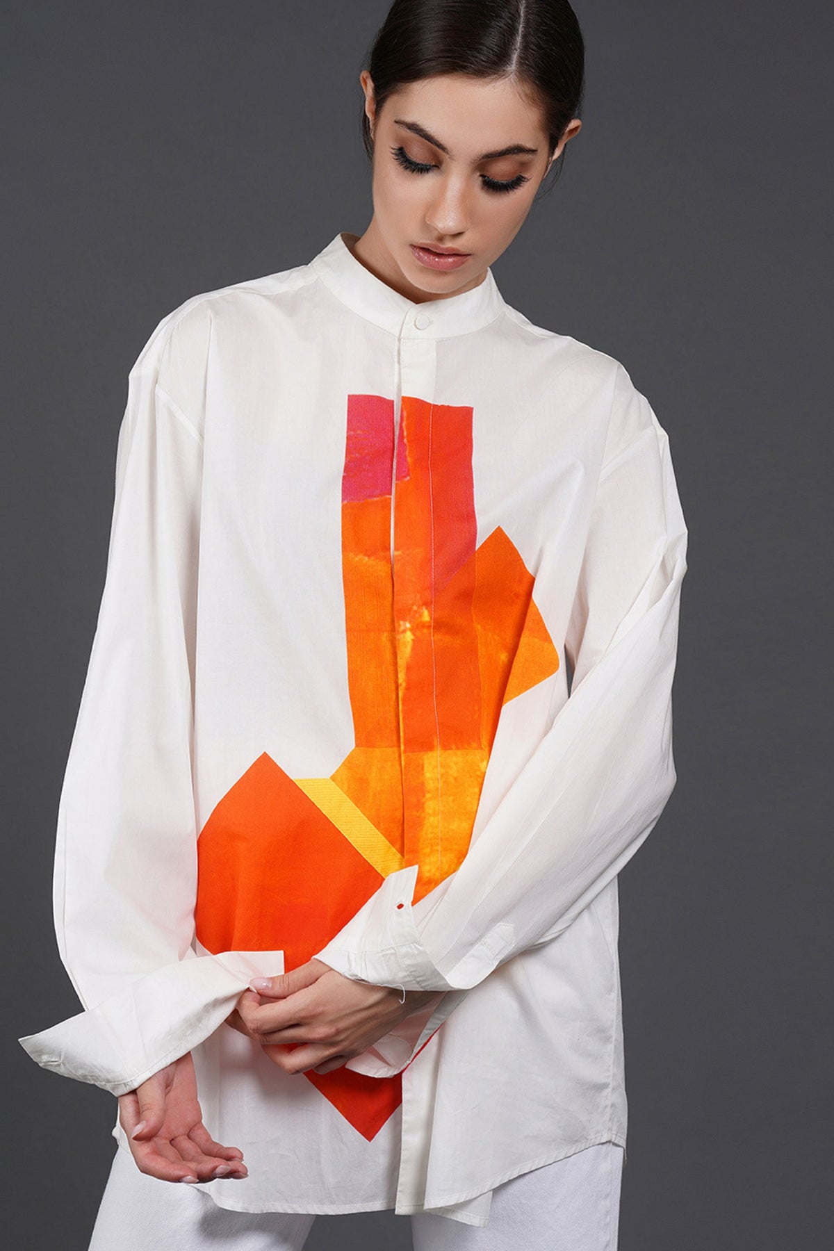 Offwhite Digtalabstract Print Shirt
