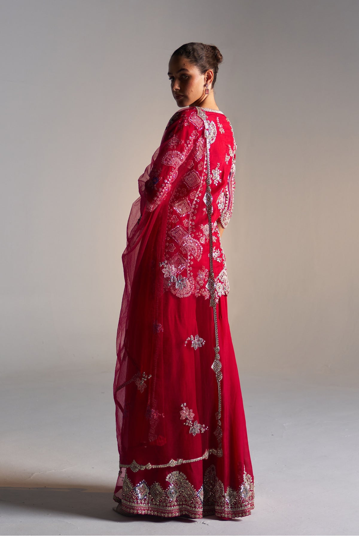 Cut Ruby Sharara Set