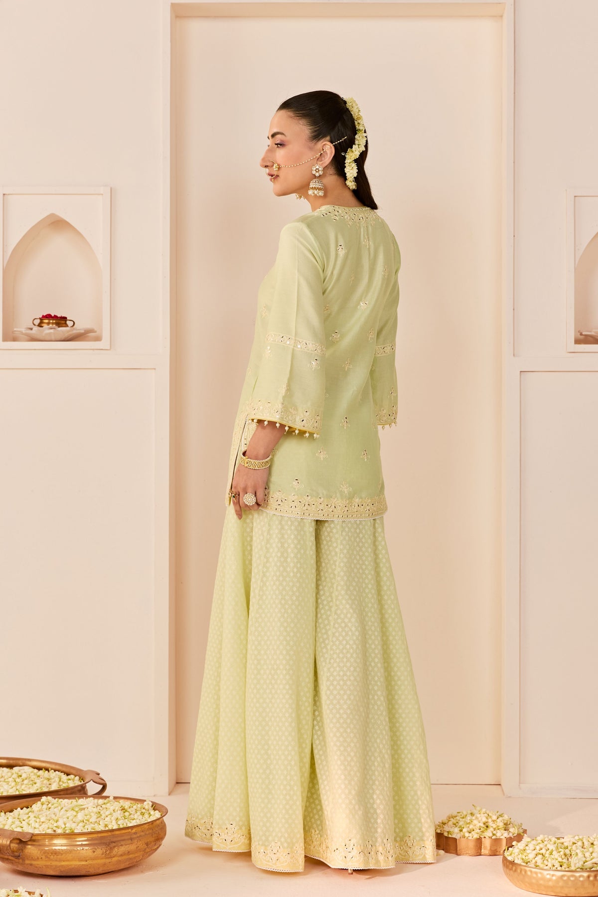 Rehma Mint Green Sharara Set