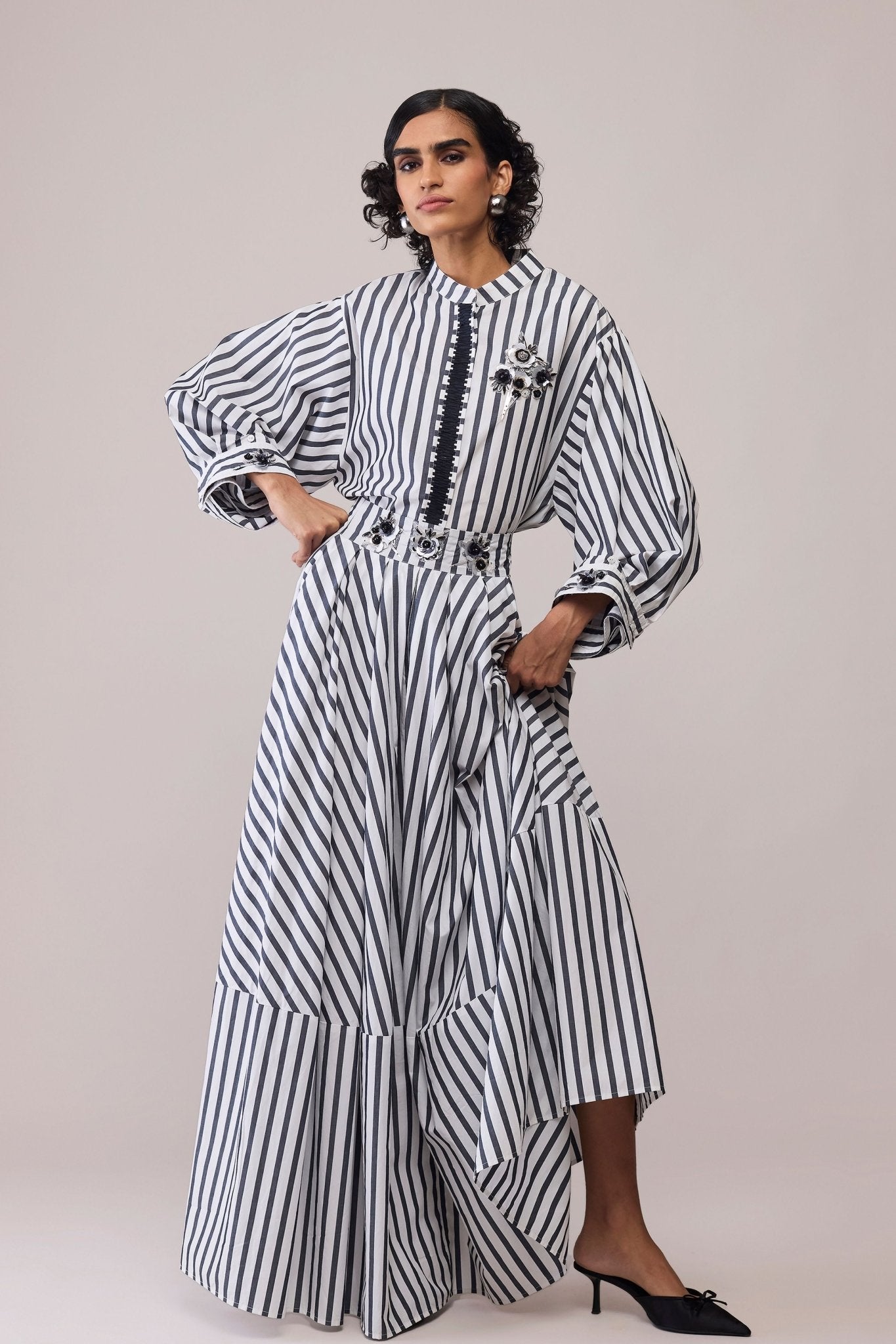 Fleur Black White Skirt - Bunka - Elahe