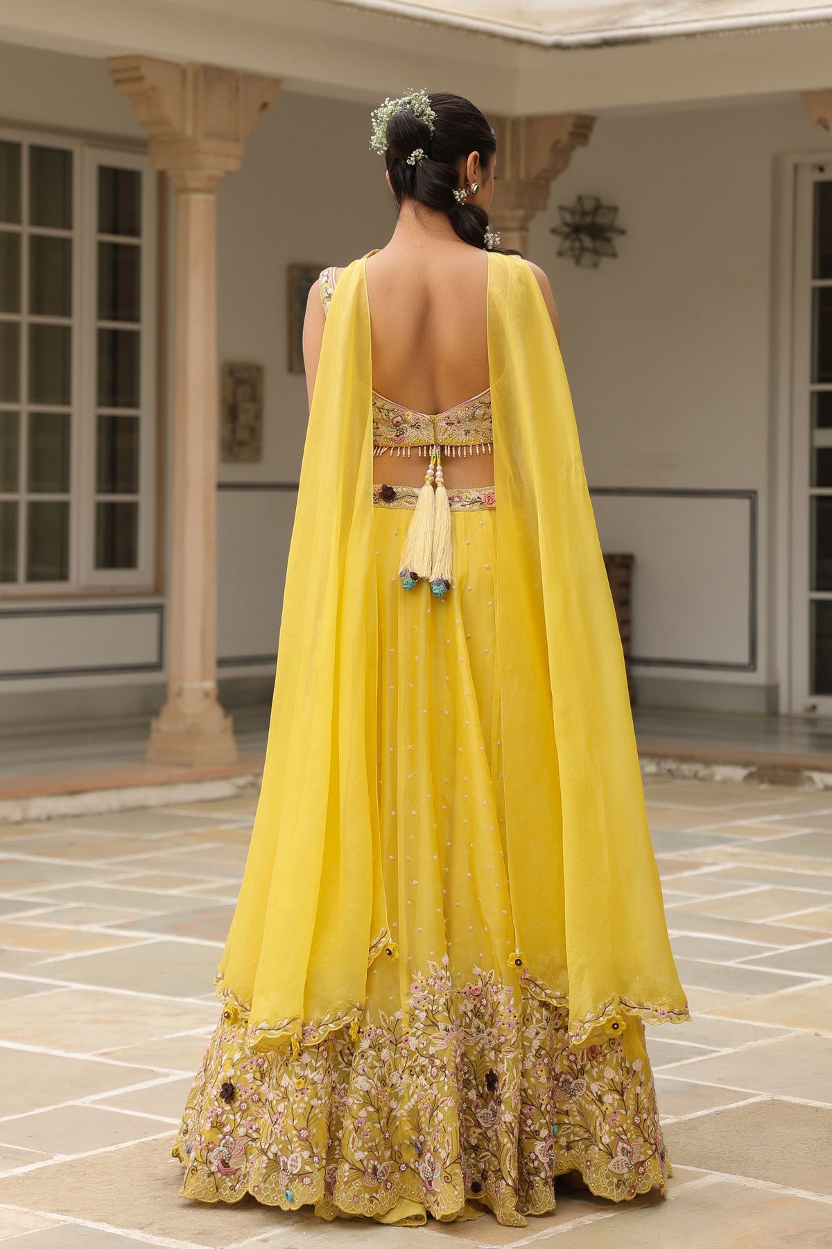 Gulzar Heavy Choker Scallop Lehenga Set