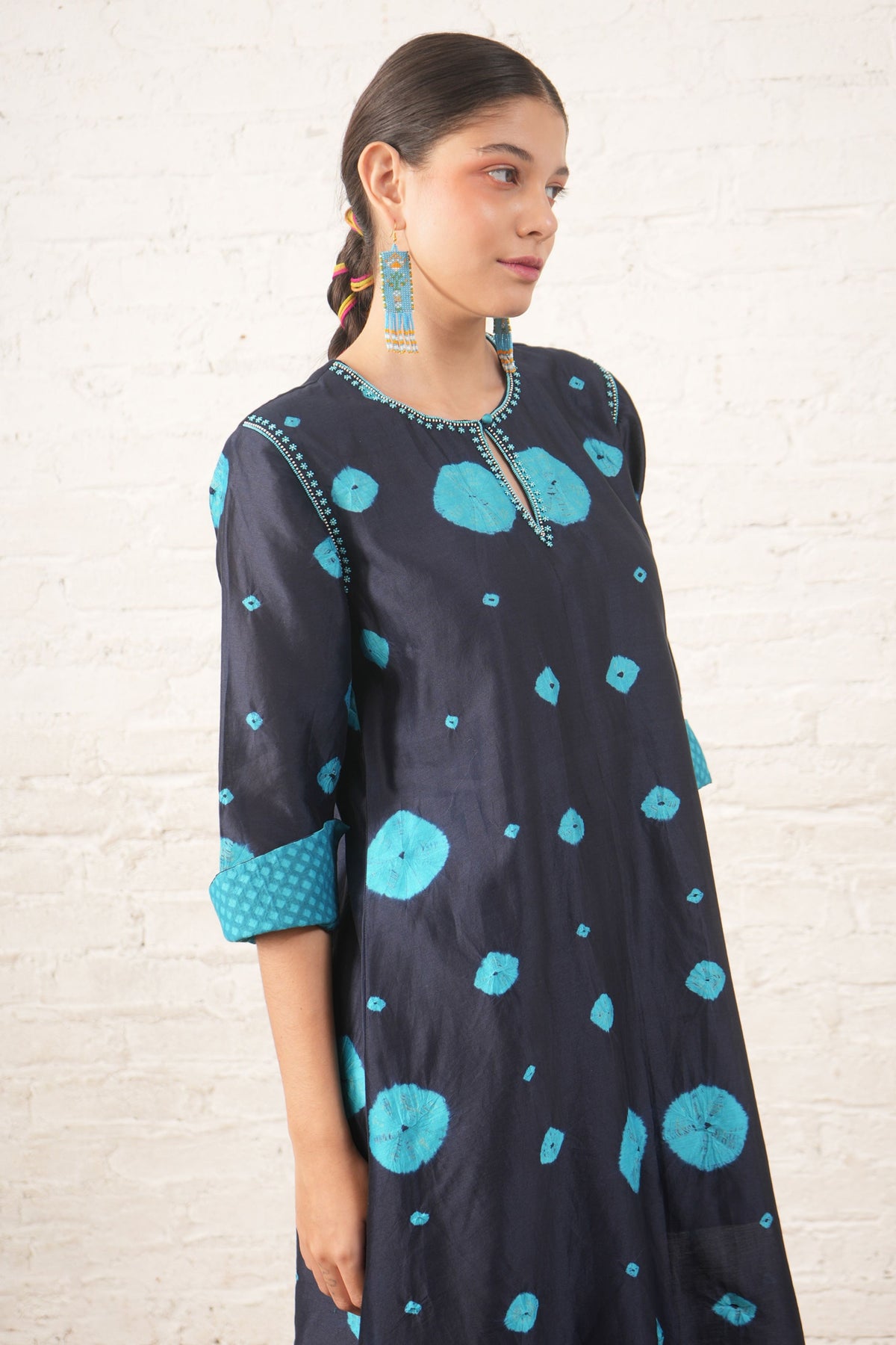Indigo Bandhini Tunic Set