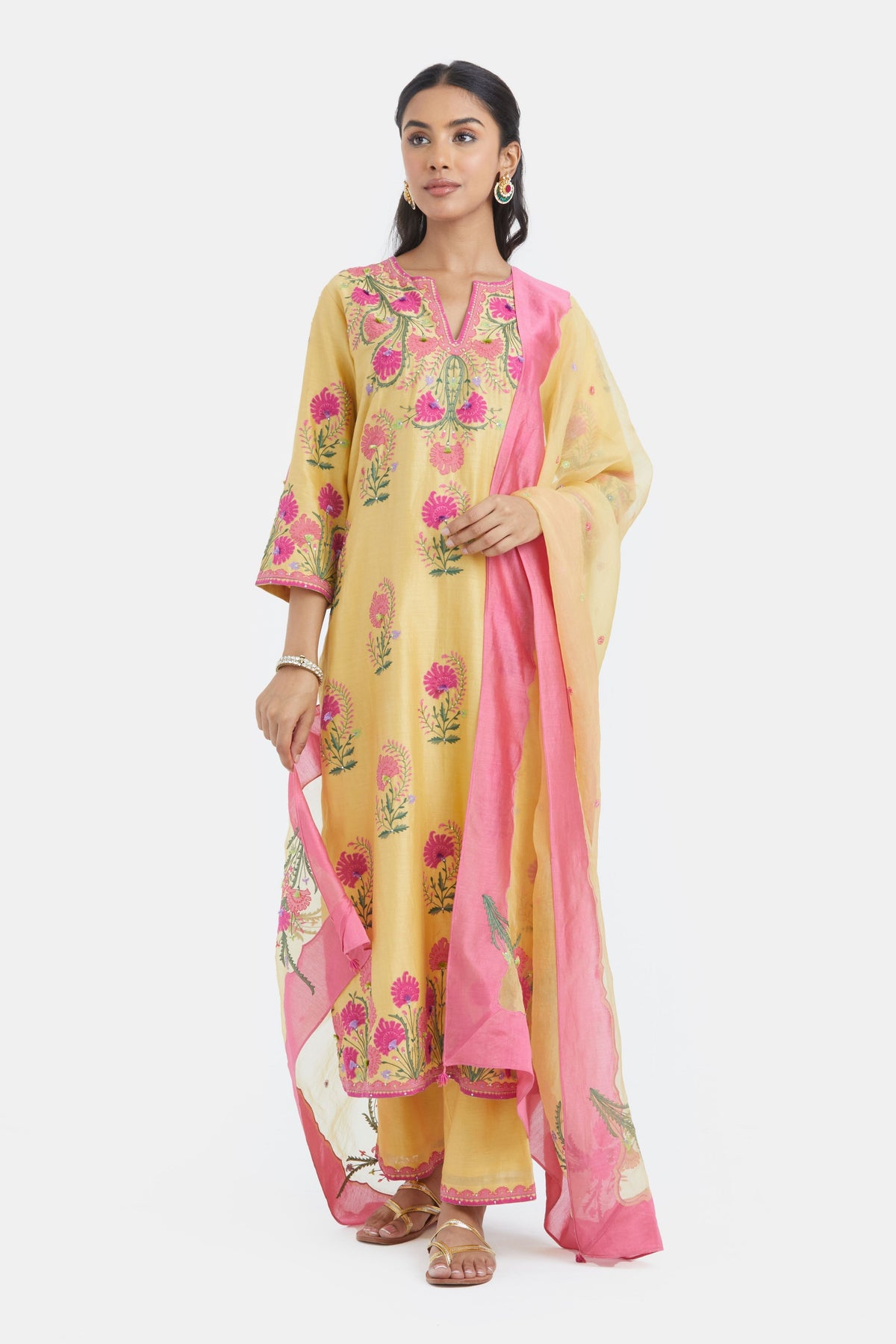 Yellow Straight Kurta Set