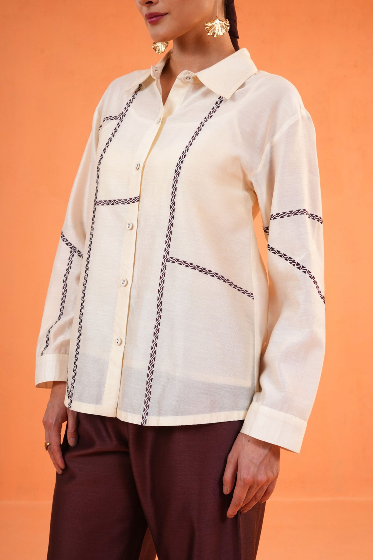 Brown Mosaic Co-ord Set