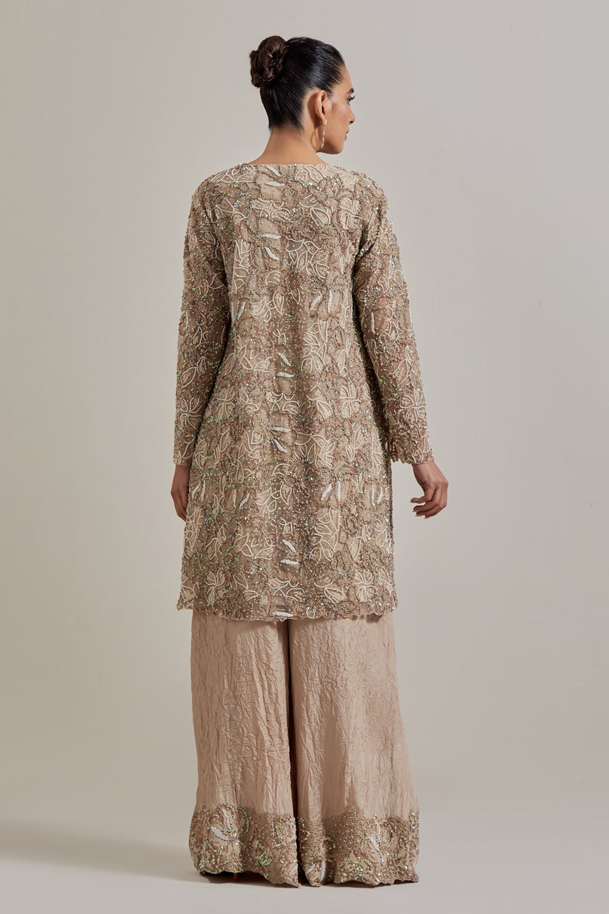 Champagne Glimmer Sharara Set