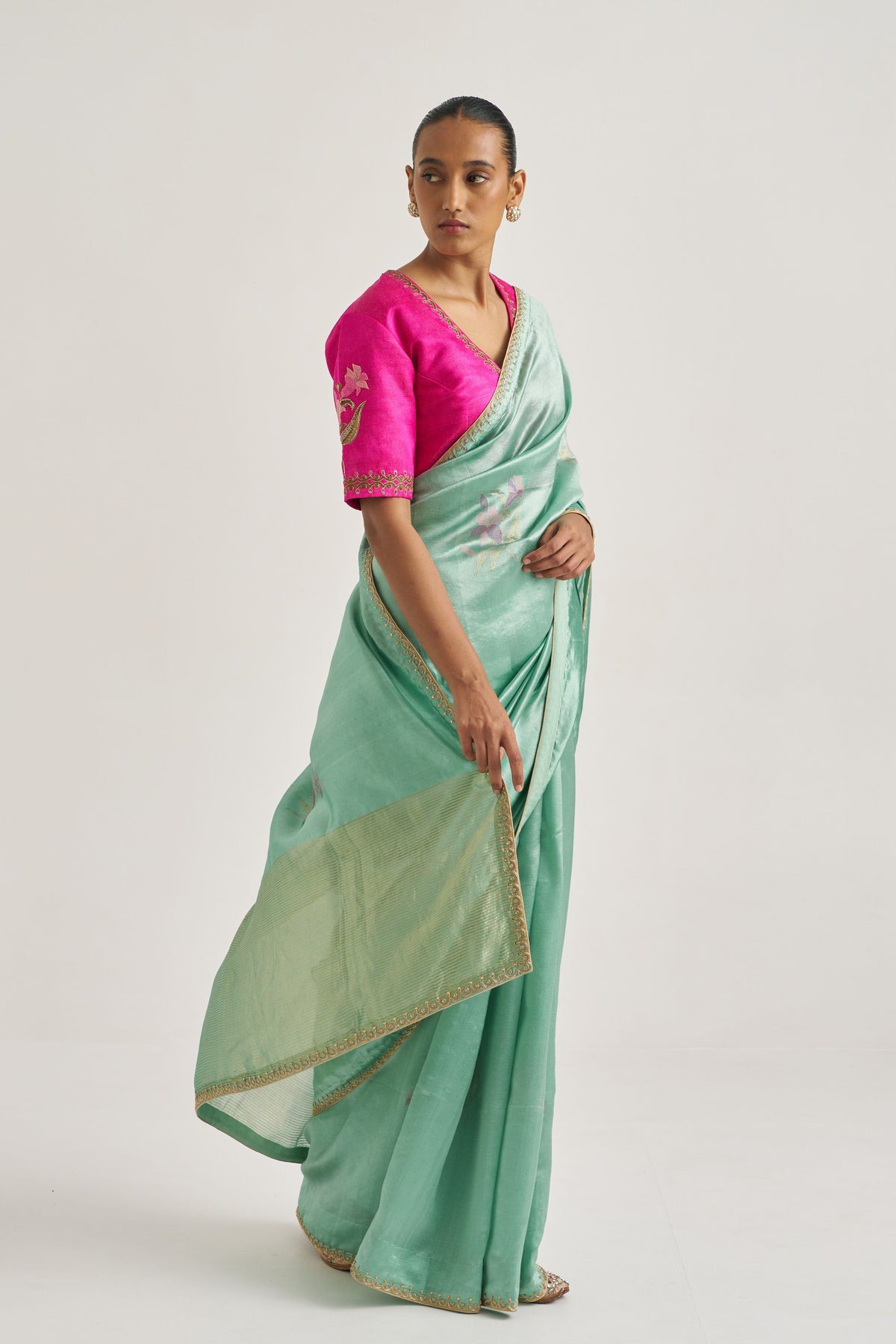 Ganga Green Saree