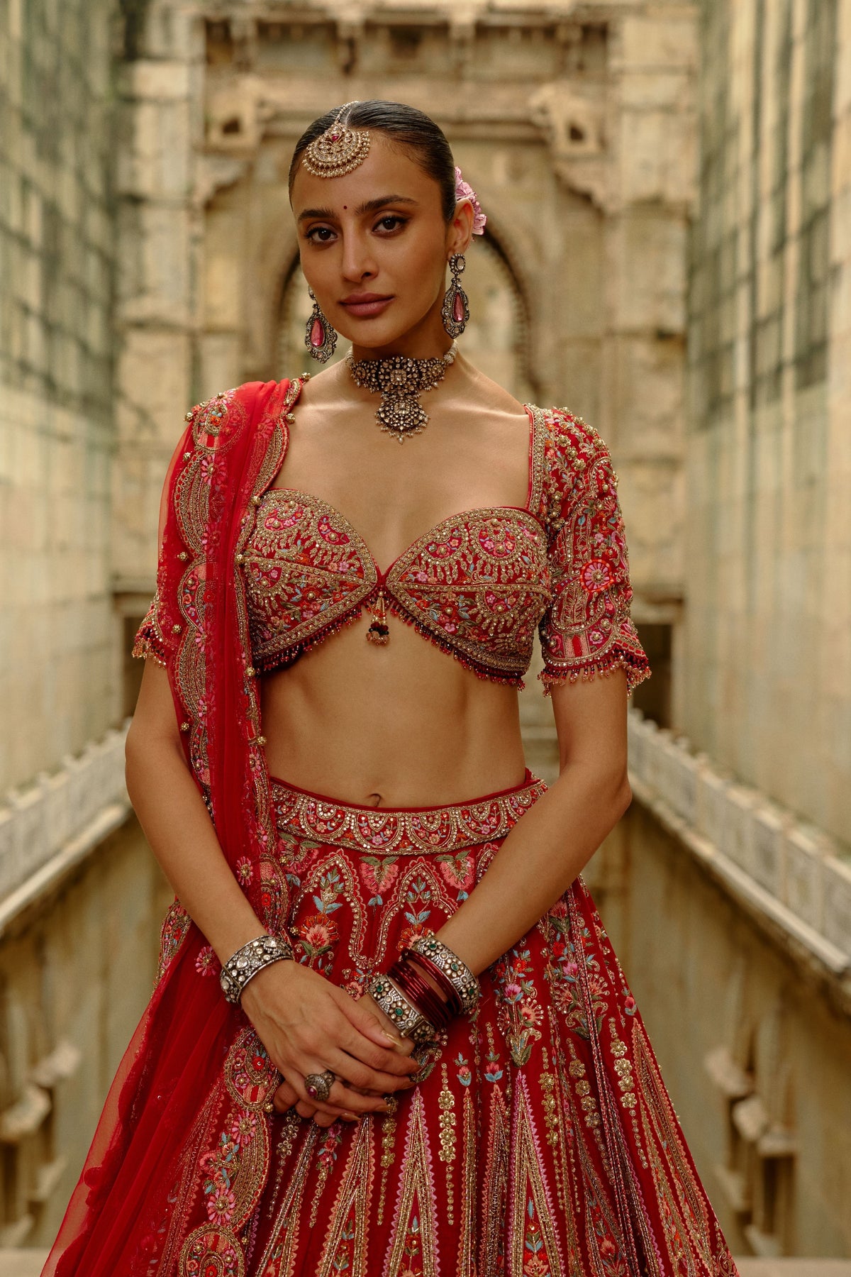 Resham Work Lehenga Set