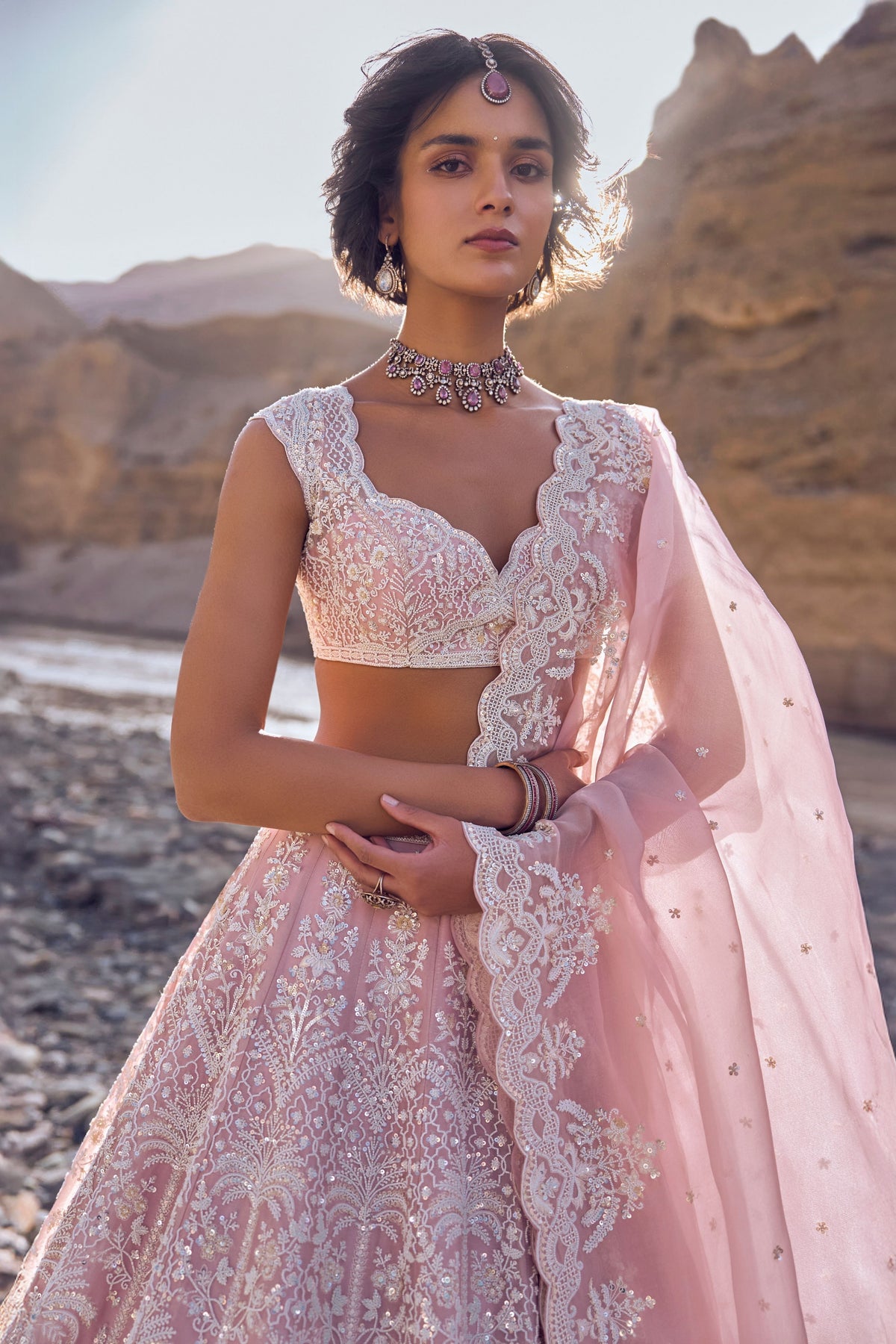 Palm Tree Lehenga Set