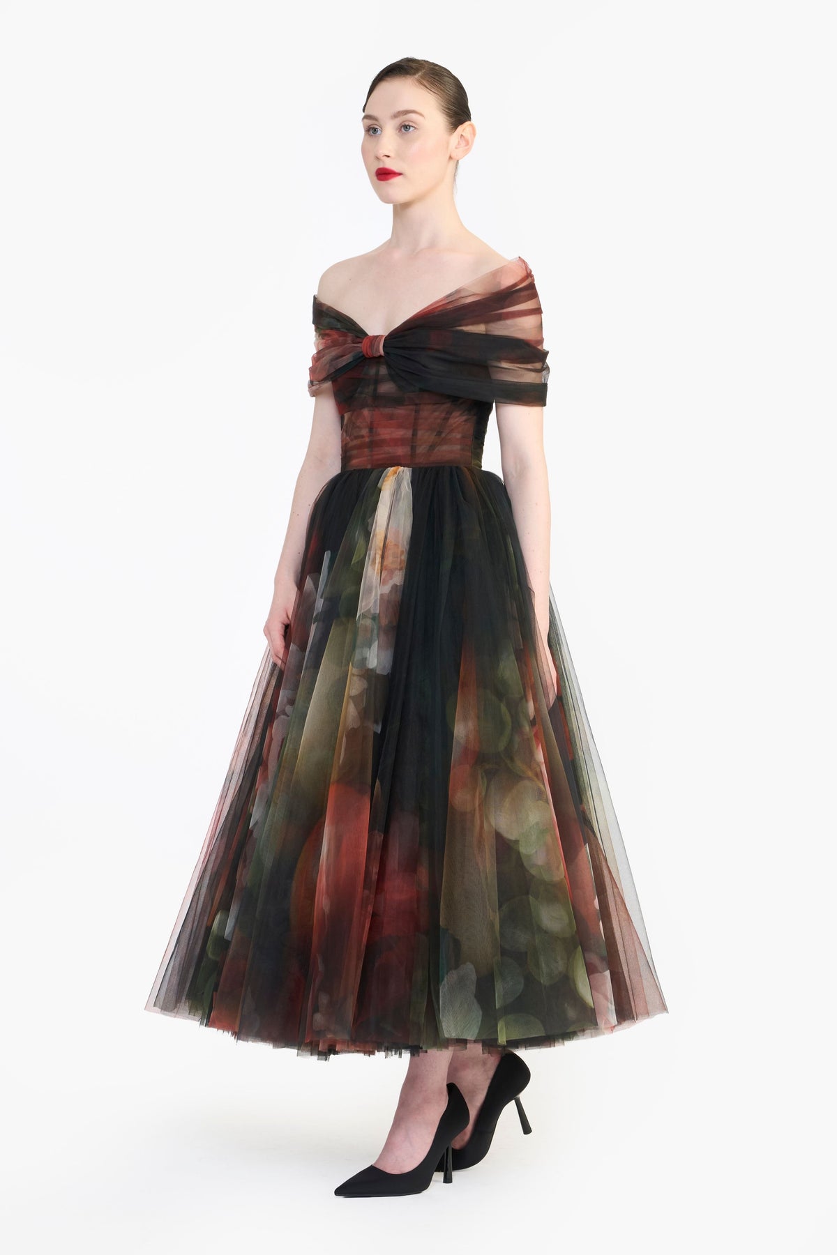 Sculpted Draped Midi