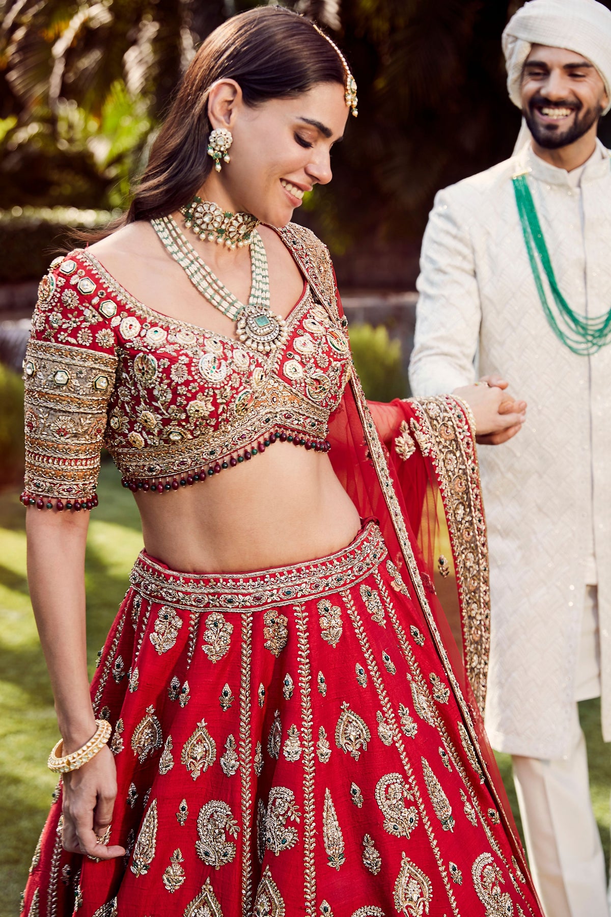 Naima Red Lehenga Set
