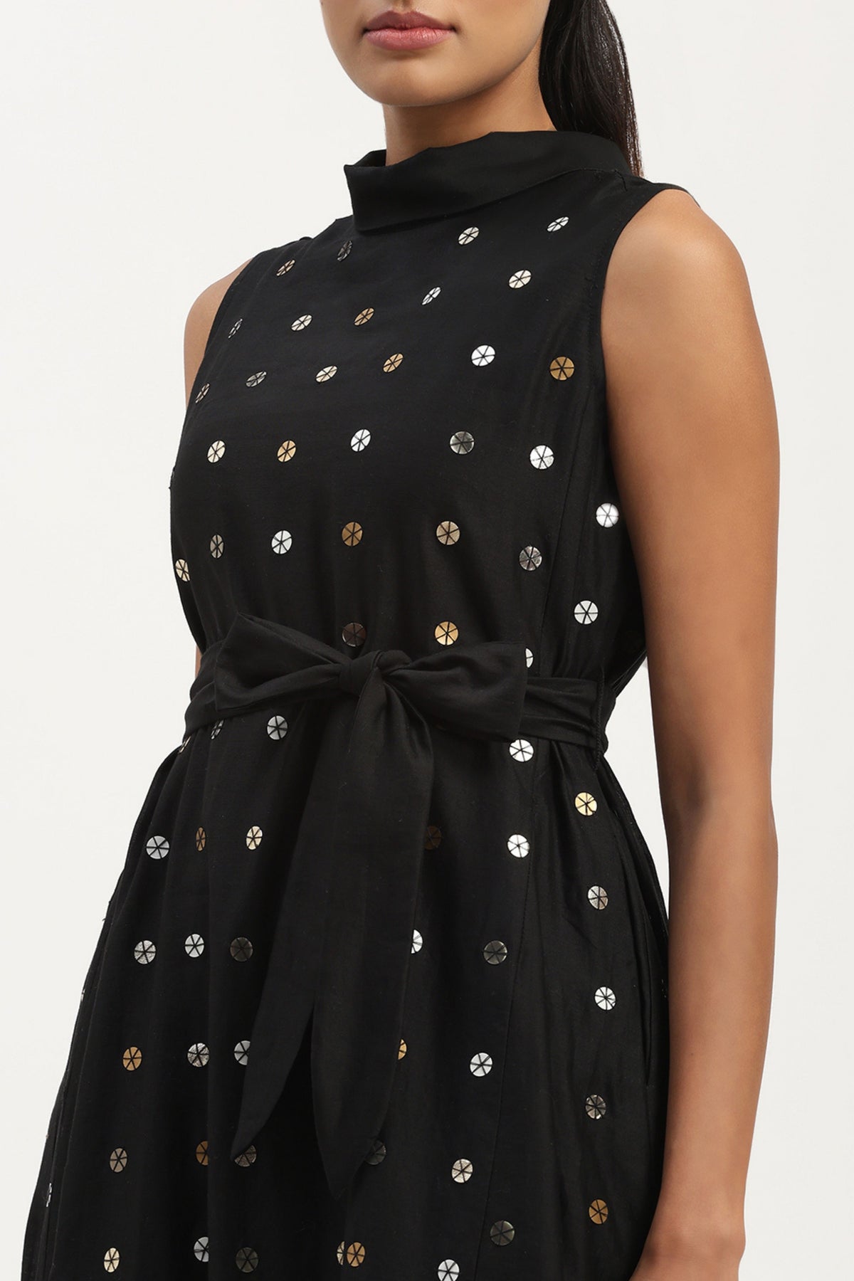 Sequin Dot Long Dress