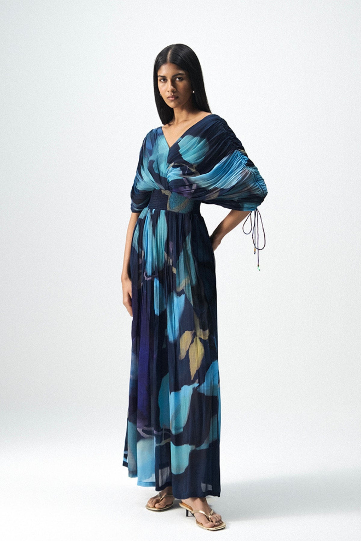 Blue Lagoon Draped Dress