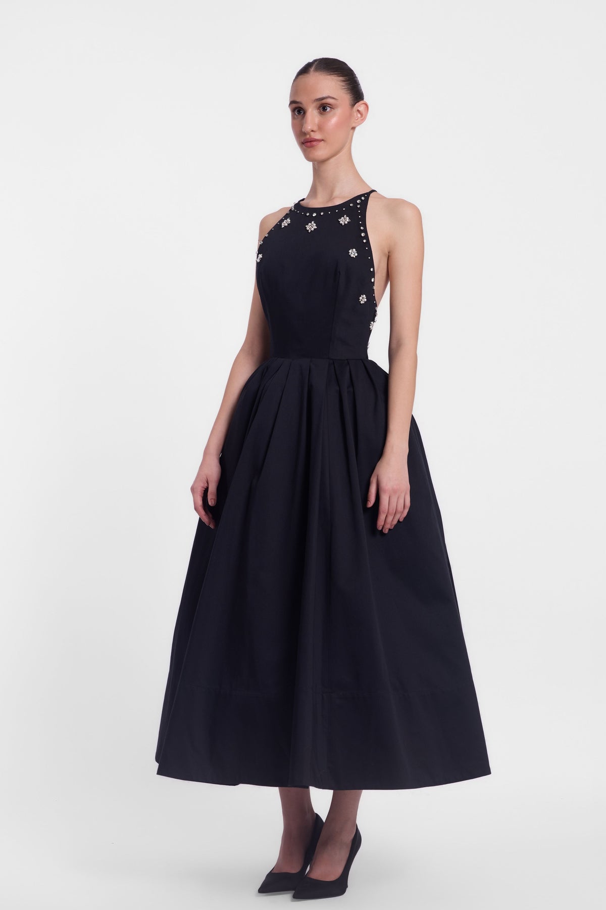 Backless Halter Neck Midi
