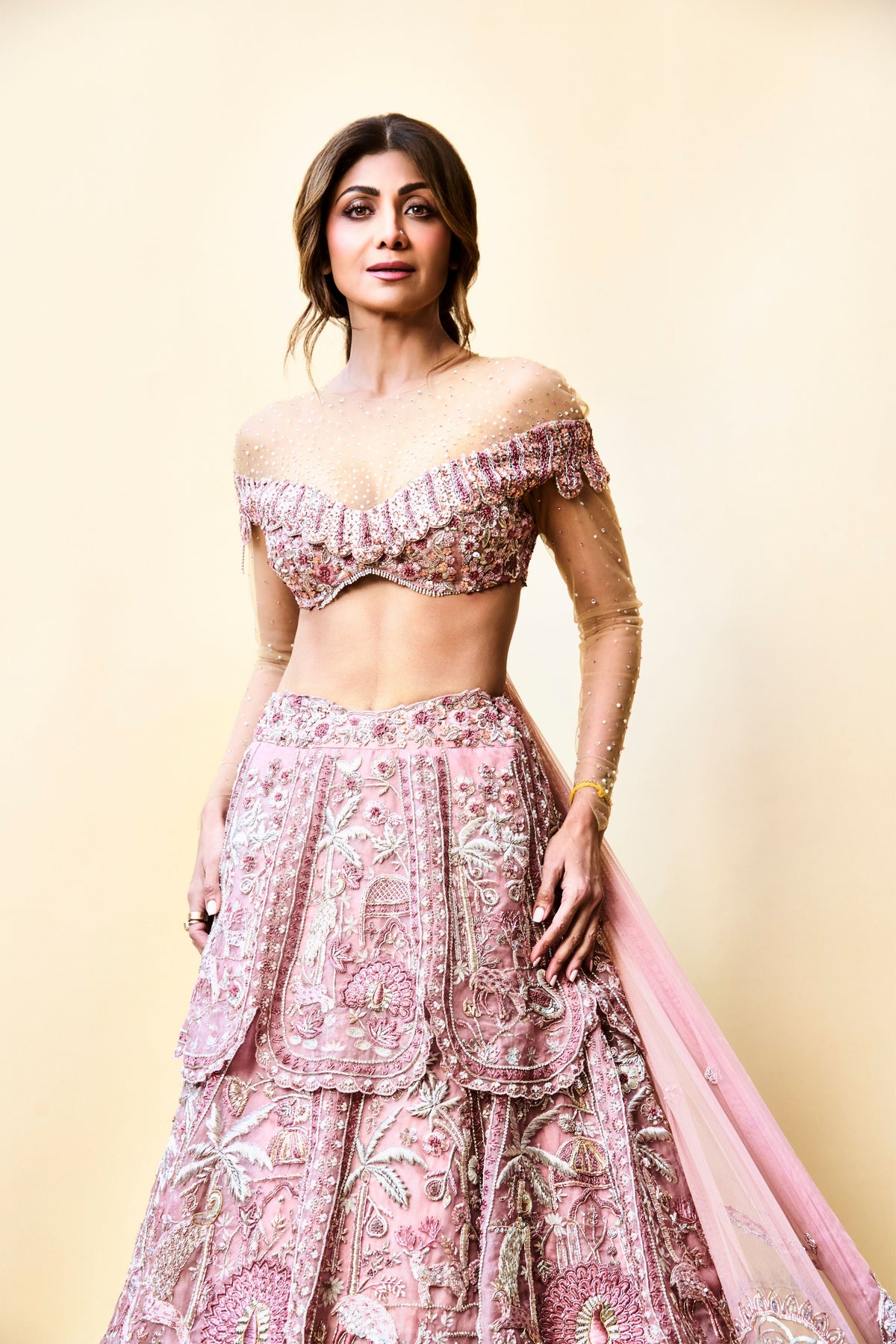 Mrigh Mayuri Petal Lehenga Set