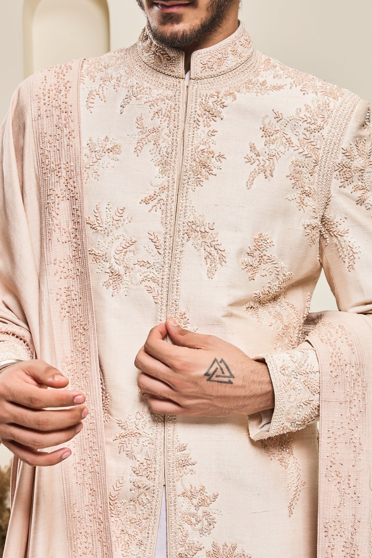 Dusty Rose Sherwani Set