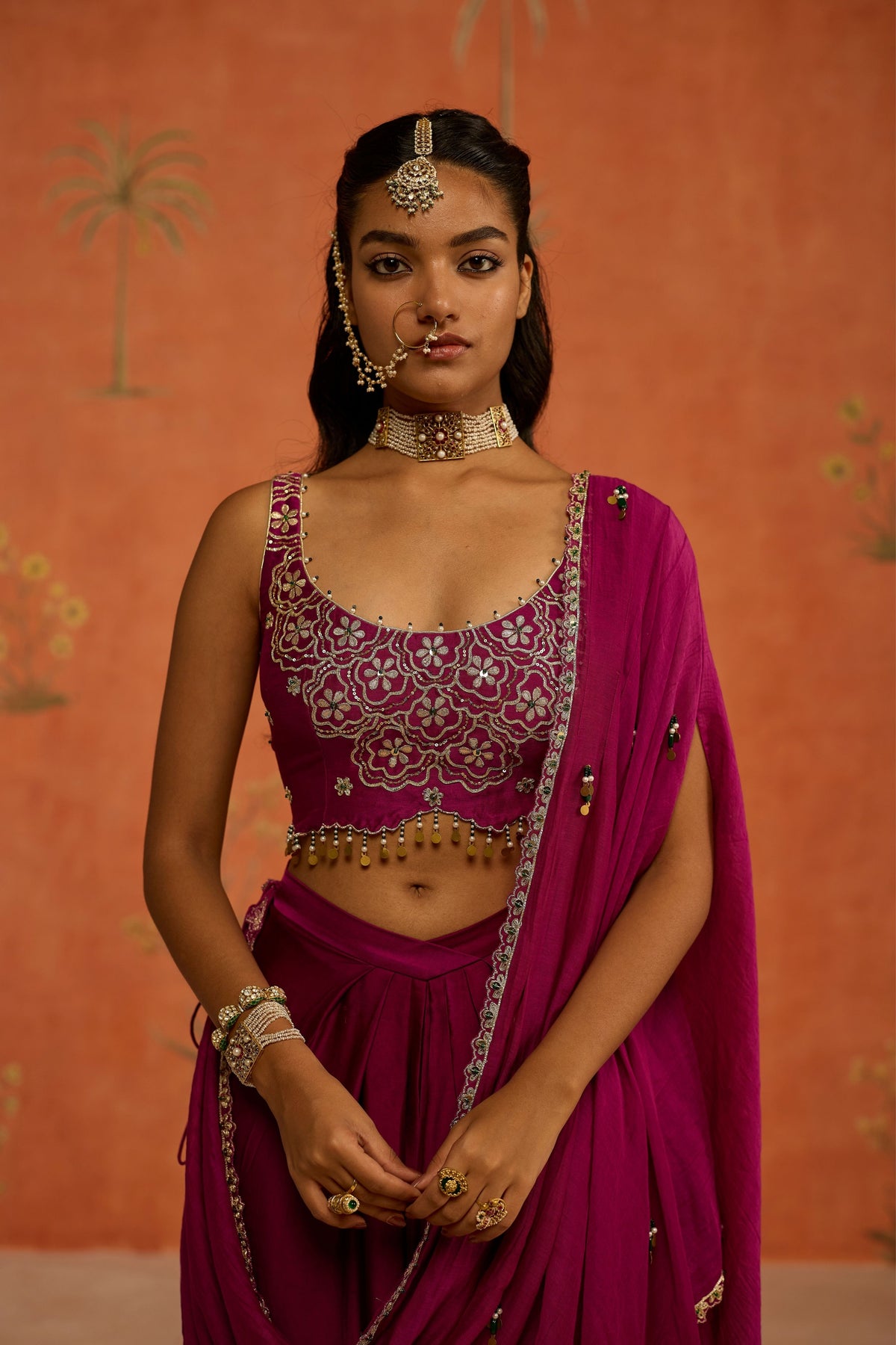 Indu Draped Saree Set