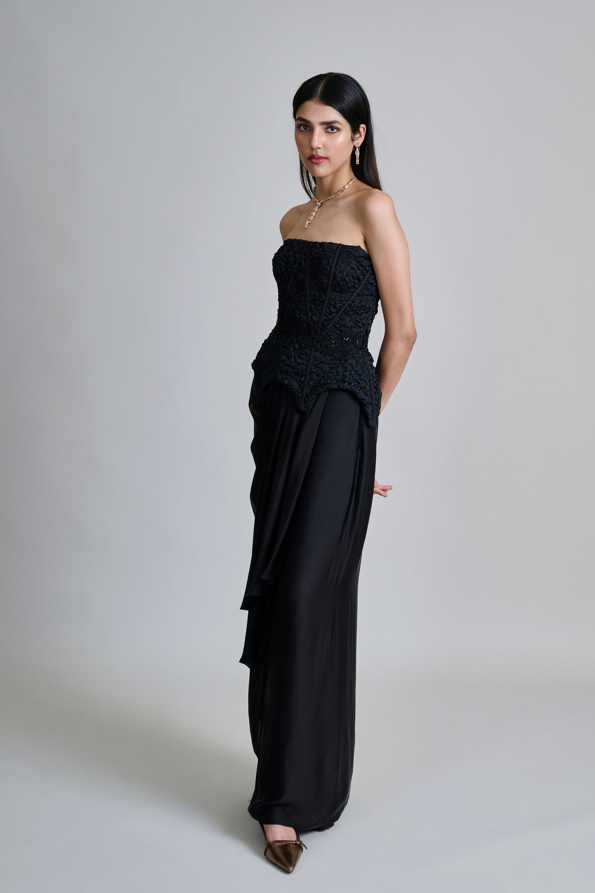 Ciara Black Skirt Set