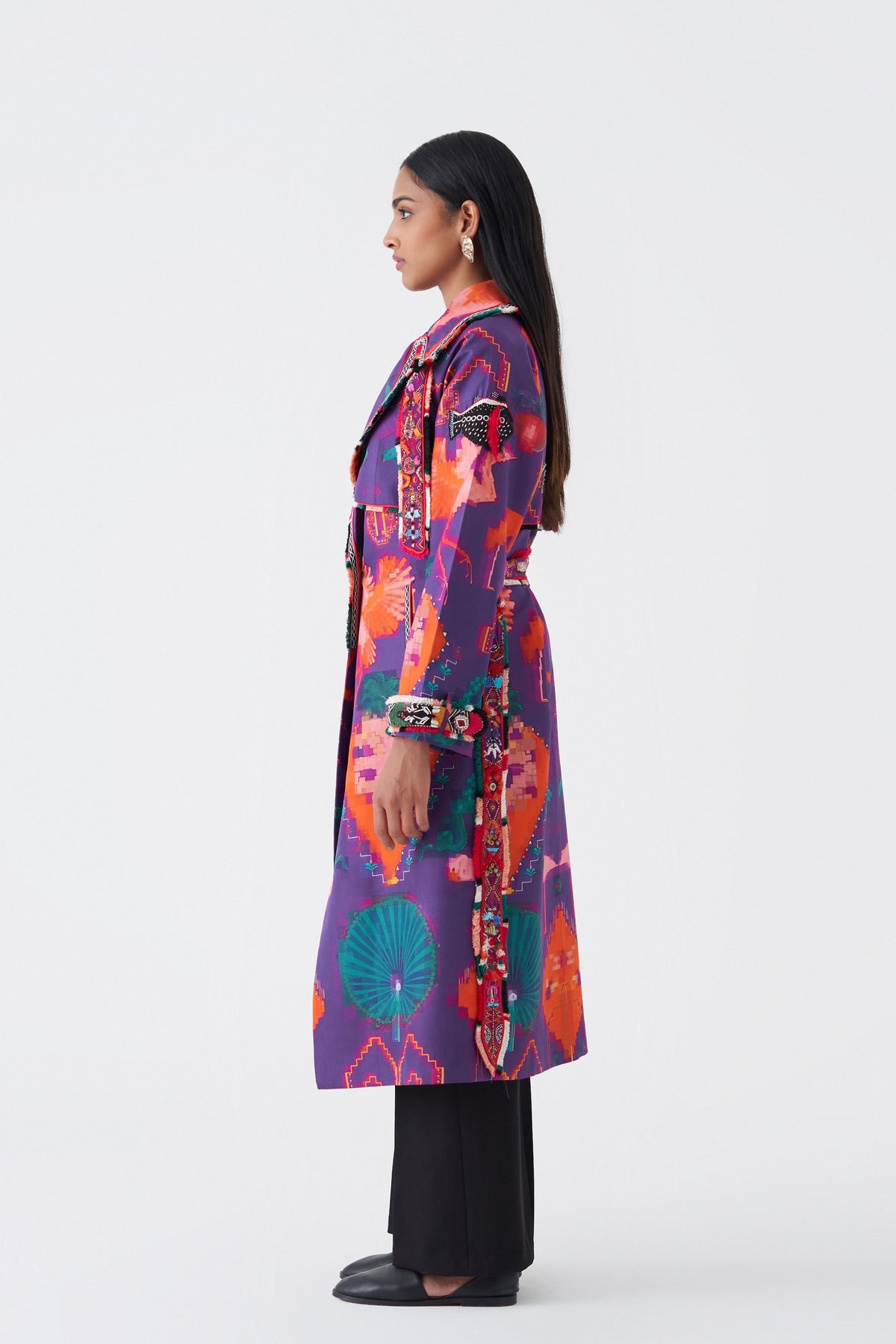 Oaxaca Morado Structured Long Trench