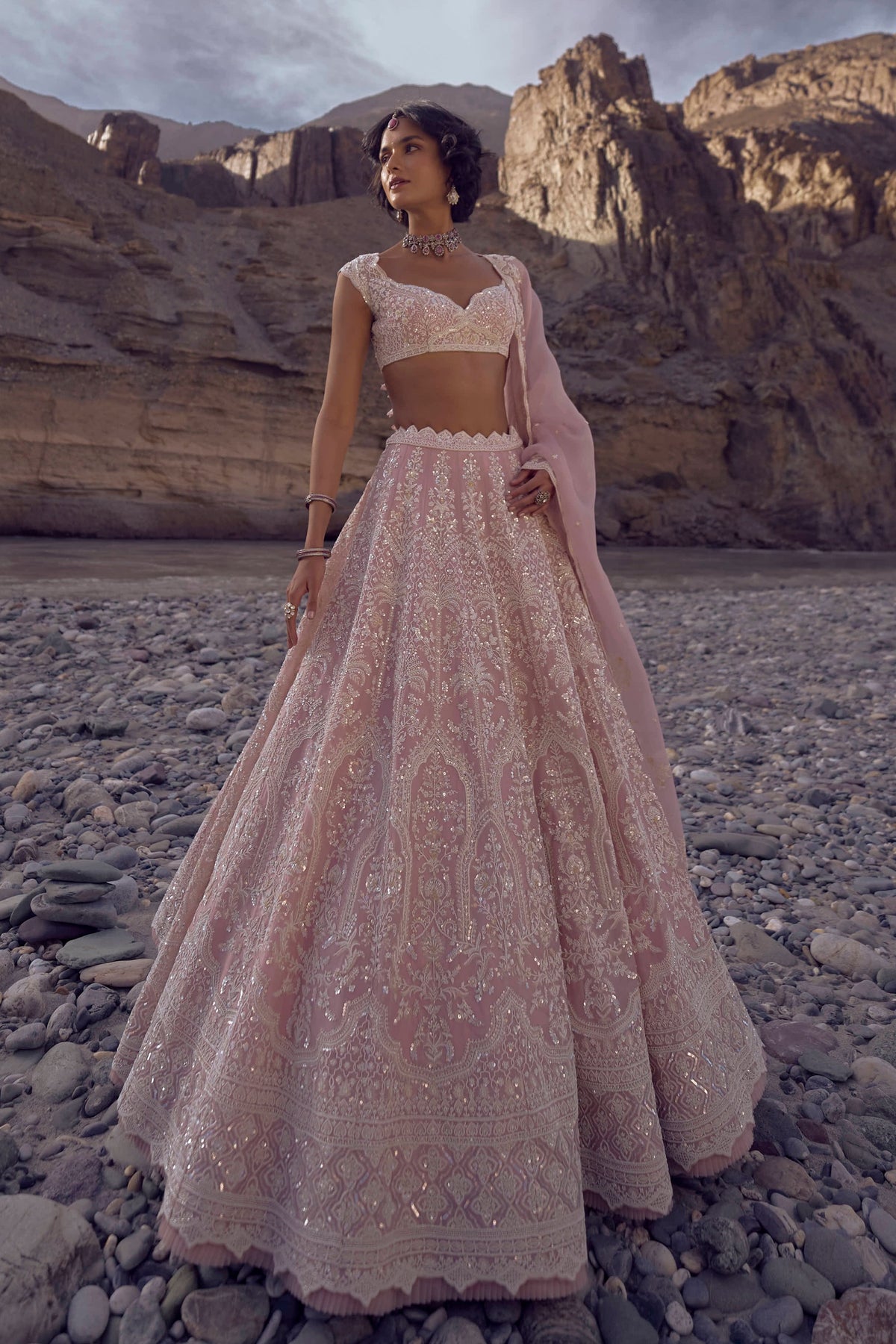 Palm Tree Lehenga Set
