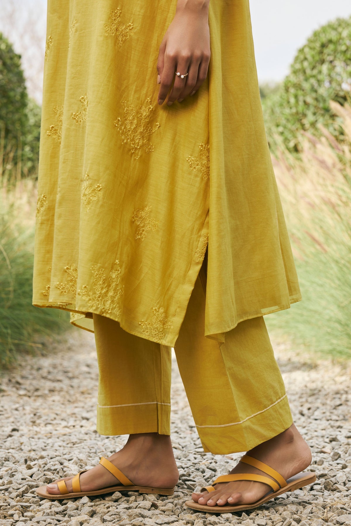 Daffodil Embroidered Kurta and Pants